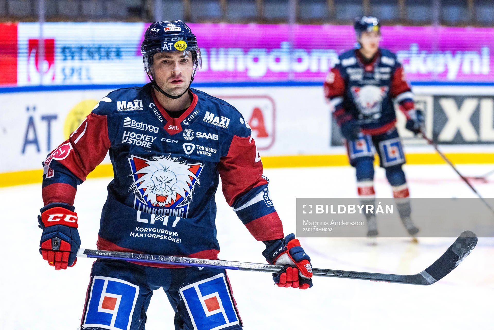 Linköpings Broc Little på uppvärmningen