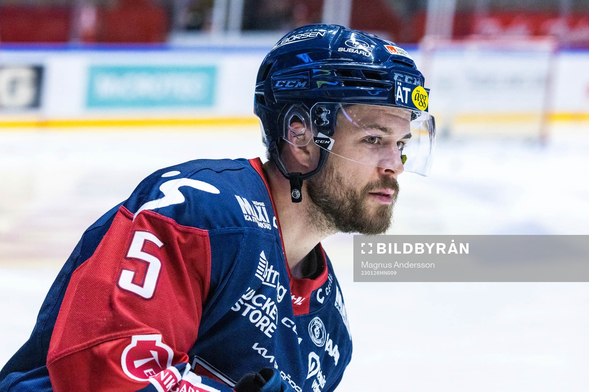 Linköpings Oscar Fantenberg på uppvärmningen