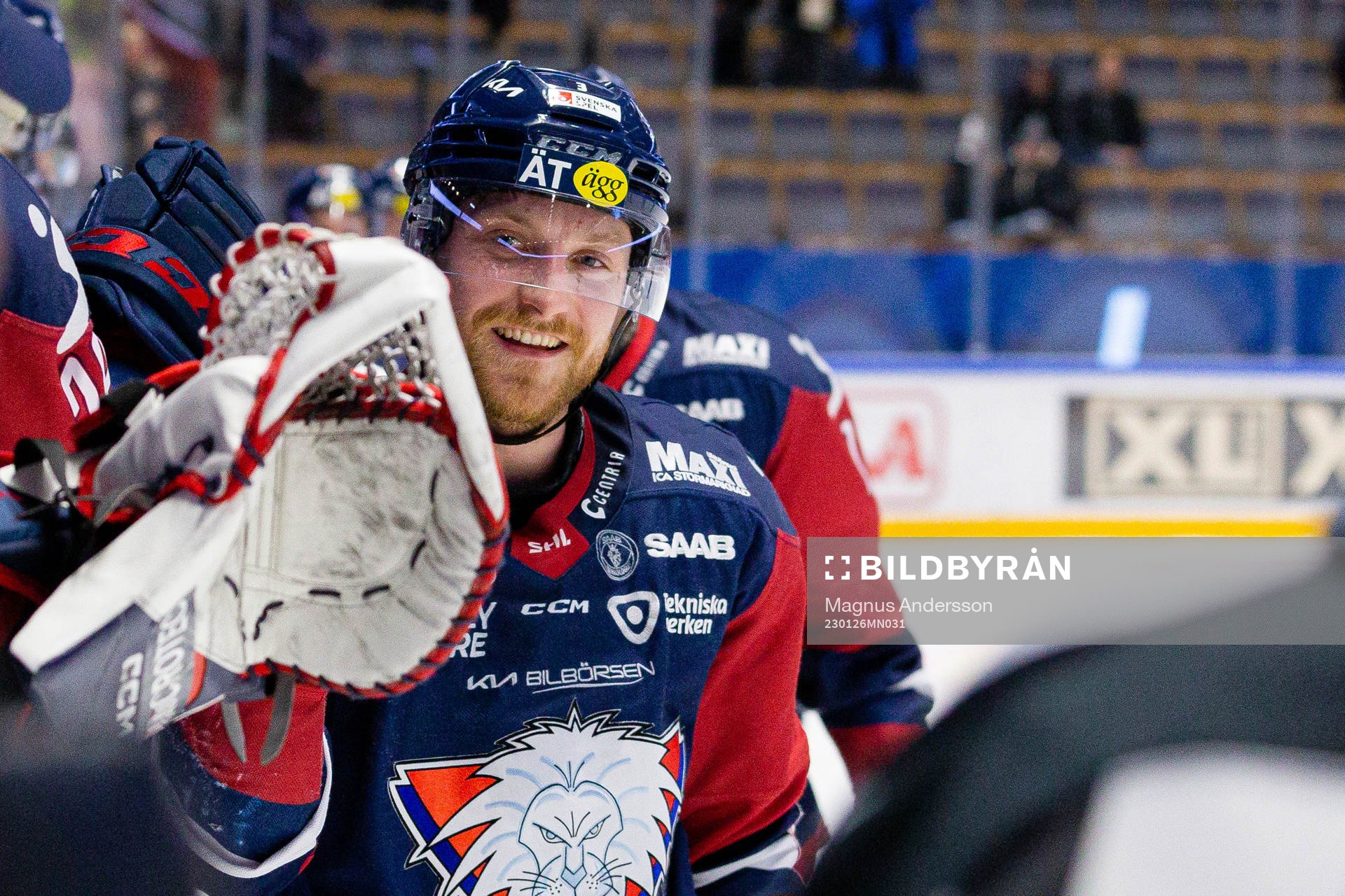 Linköpings Linus Hultström jublar