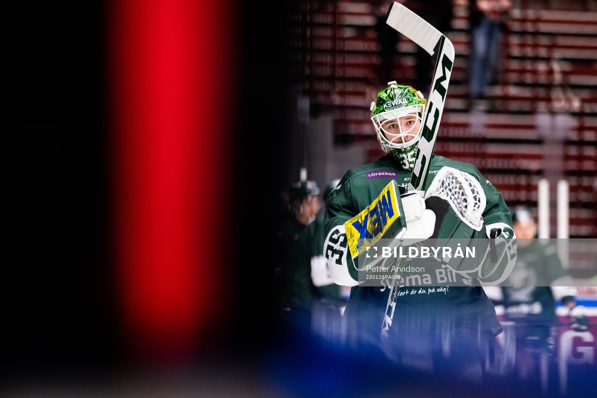 Färjestads målvakt Dennis Hildeby