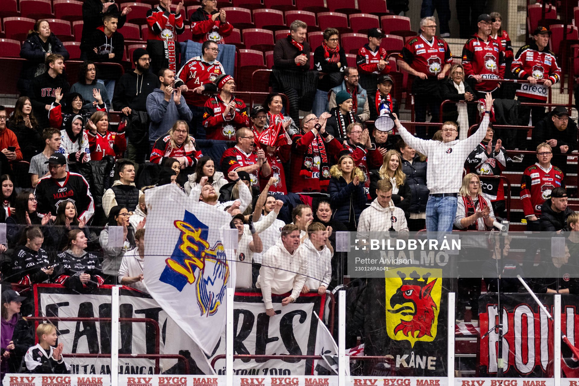 Malmö Redhawks supportrar