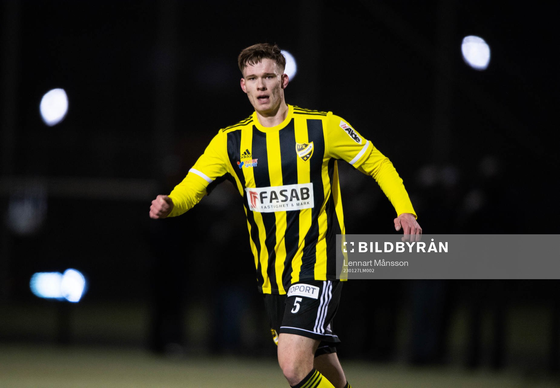 IFK Hässleholms Axel Henriksson i träningsmatchen mellan