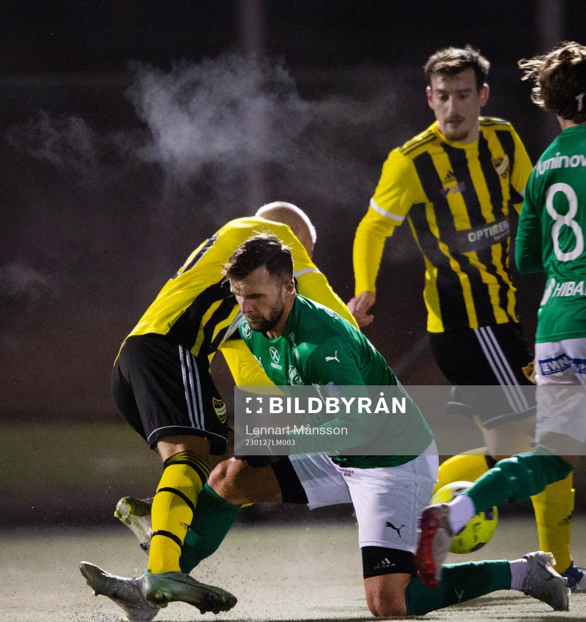 IFK Hässleholms Olle Kjellman Olblad och Axel Winberg i