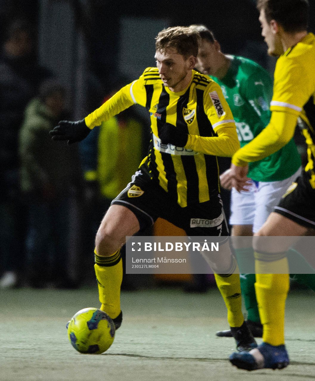 IFK Hässleholms Edvin Nilsson i träningsmatchen mellan