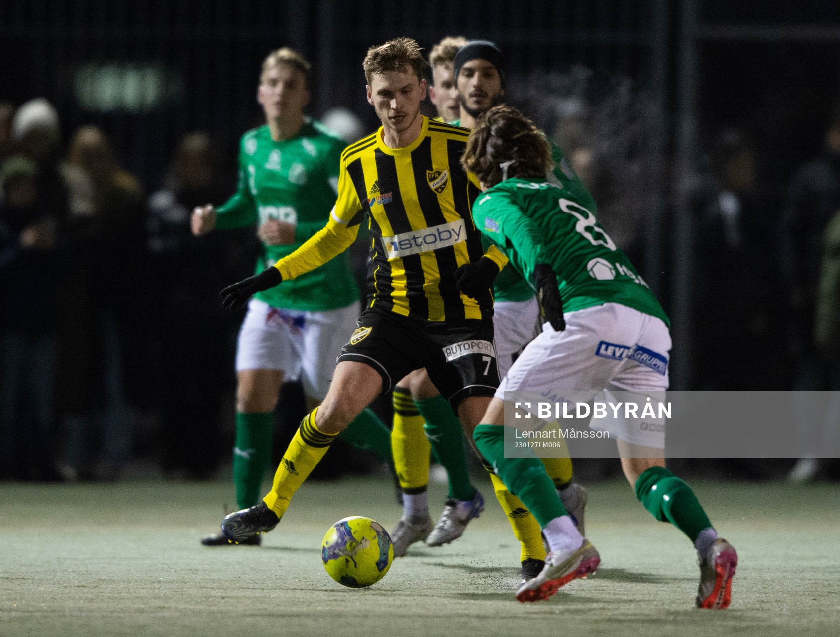 IFK Hässleholms Edvin Nilsson i träningsmatchen mellan