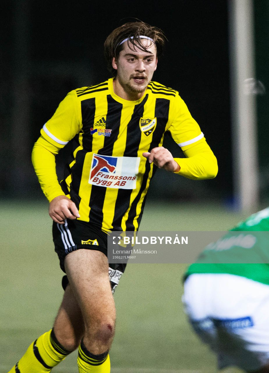 IFK Hässleholms Axel Winberg i träningsmatchen mellan IFK