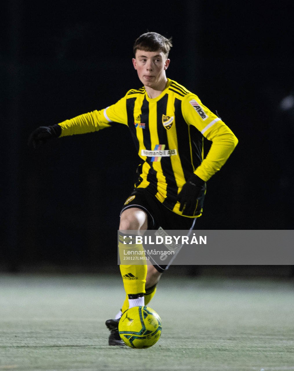 IFK Hässleholms Gustav Persson i träningsmatchen mellan