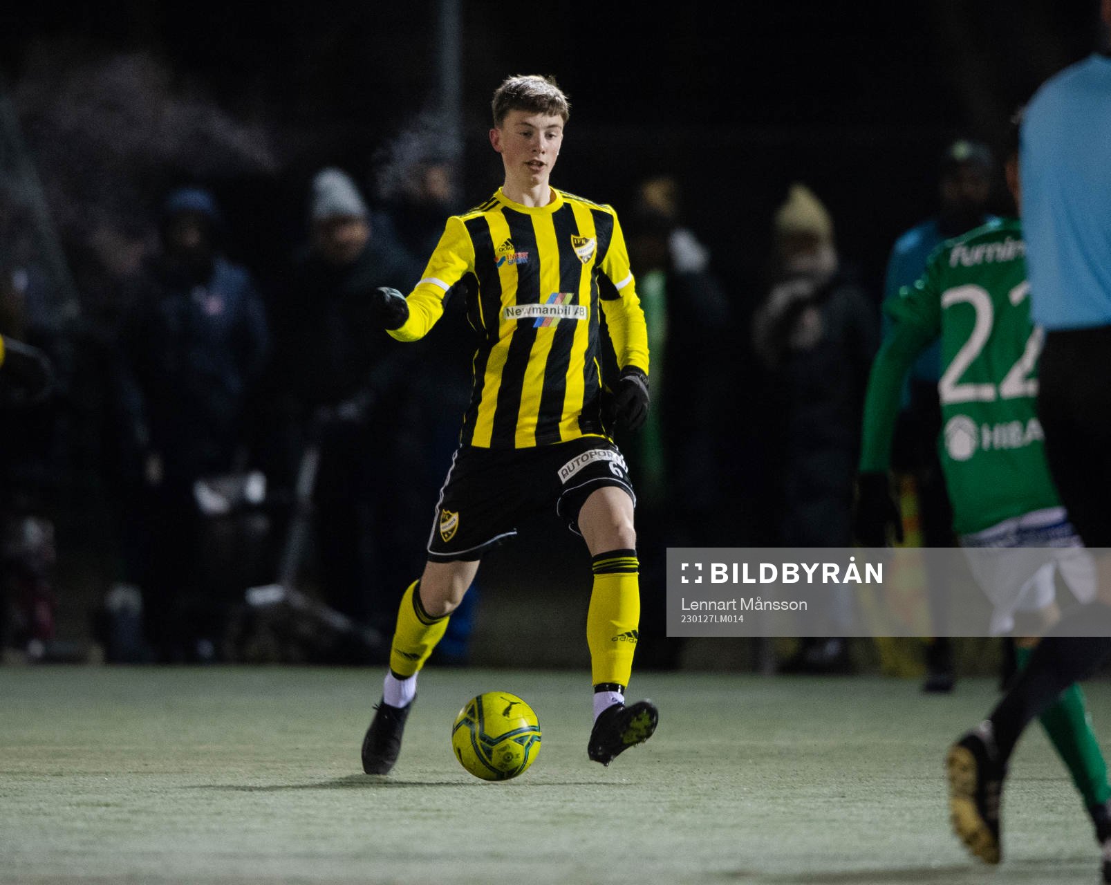 IFK Hässleholms Gustav Persson i träningsmatchen mellan