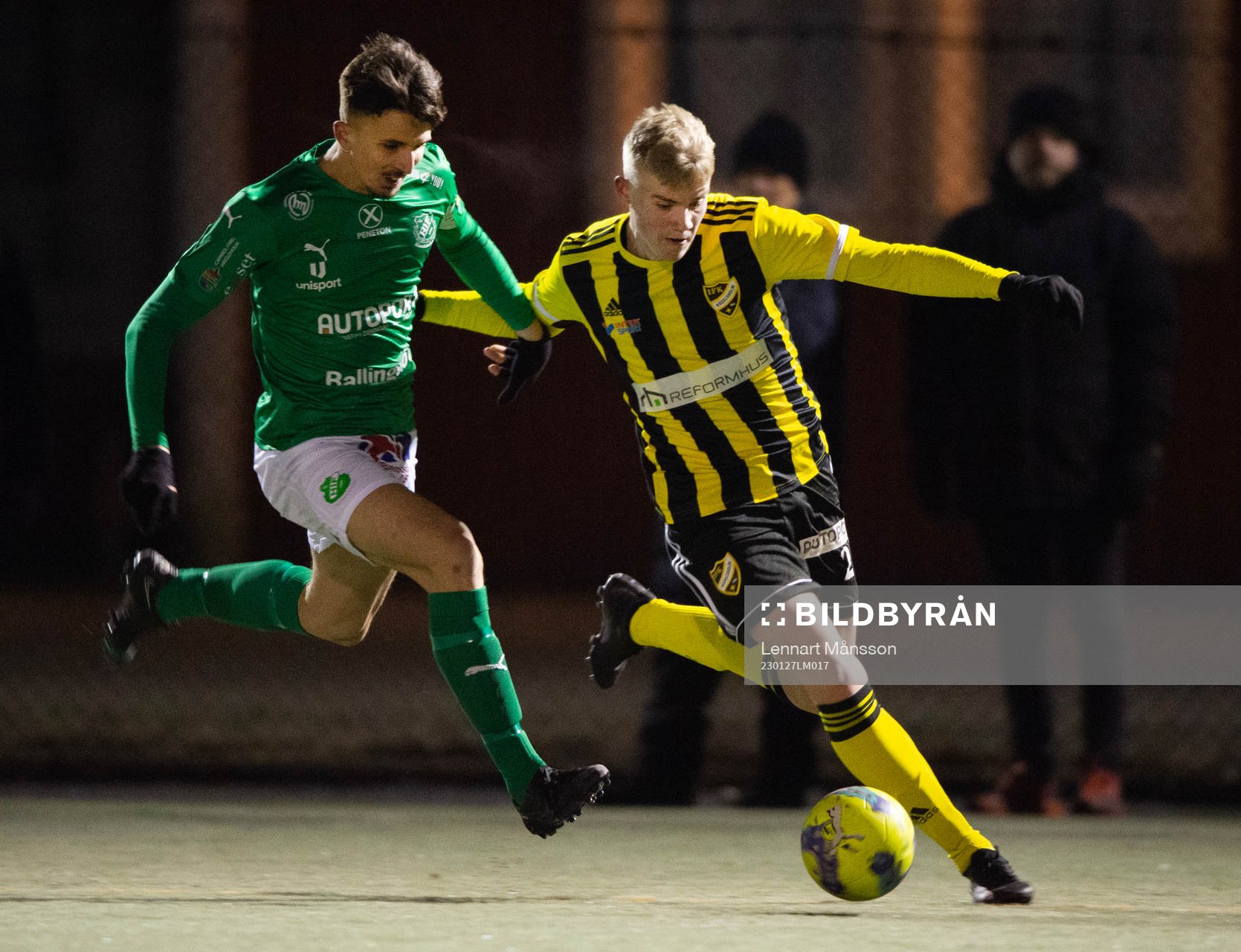 IFK Hässleholms Linus Roslund i träningsmatchen mellan