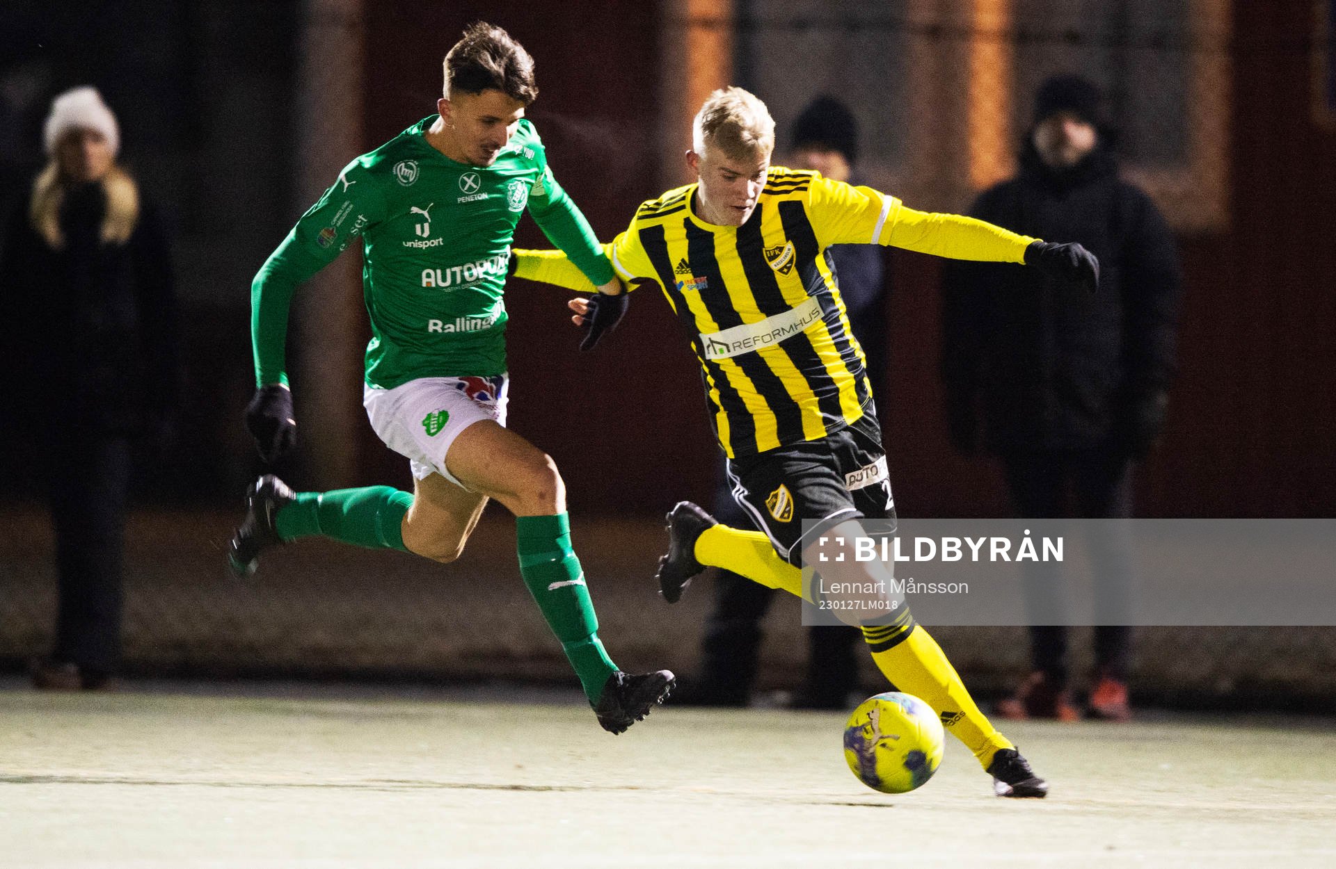 IFK Hässleholms Linus Roslundi träningsmatchen mellan IFK
