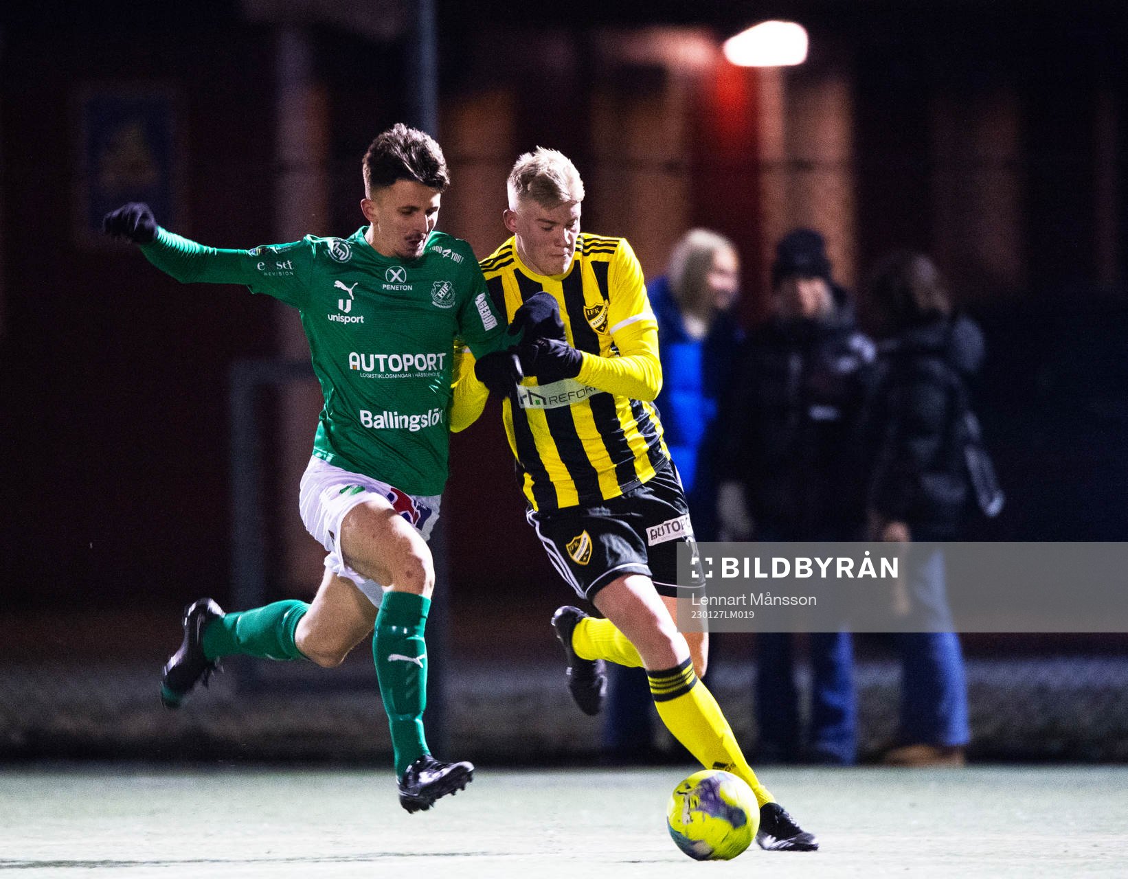 IFK Hässleholms Linus Roslund i träningsmatchen mellan