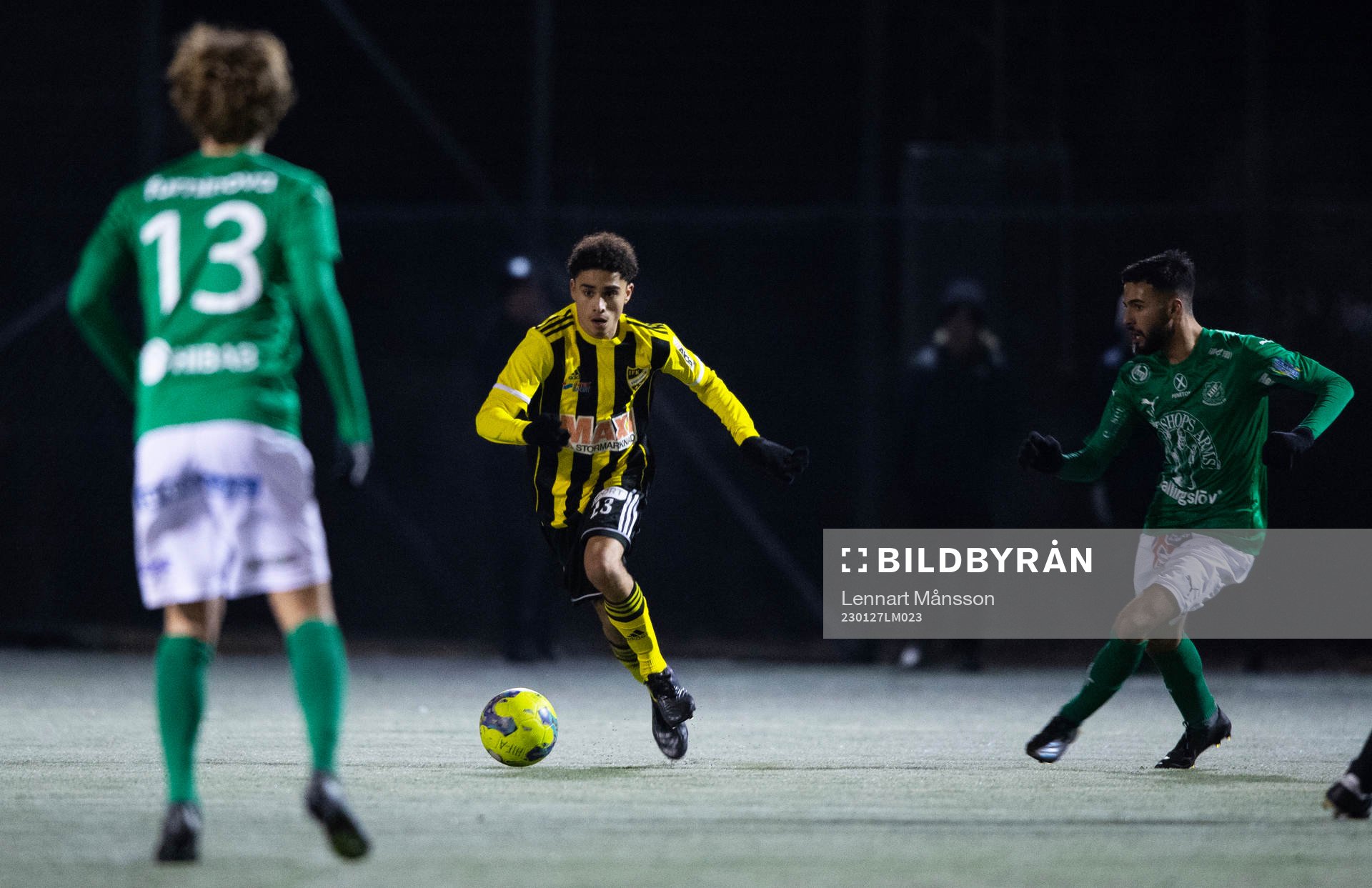 IFK Hässleholms Zeidan Sala i träningsmatchen mellan IFK