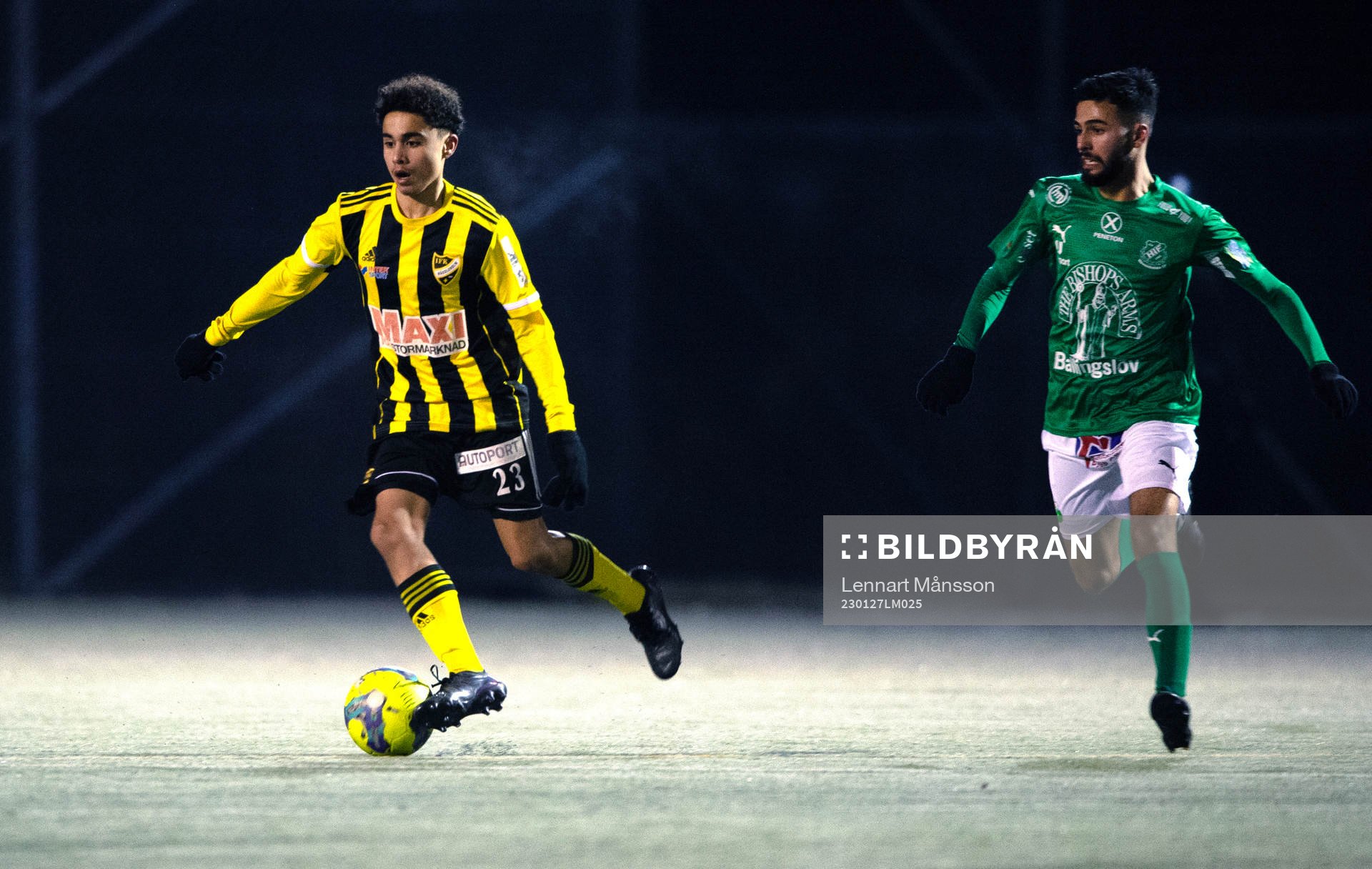 IFK Hässleholms Zeidan Sala i träningsmatchen mellan IFK