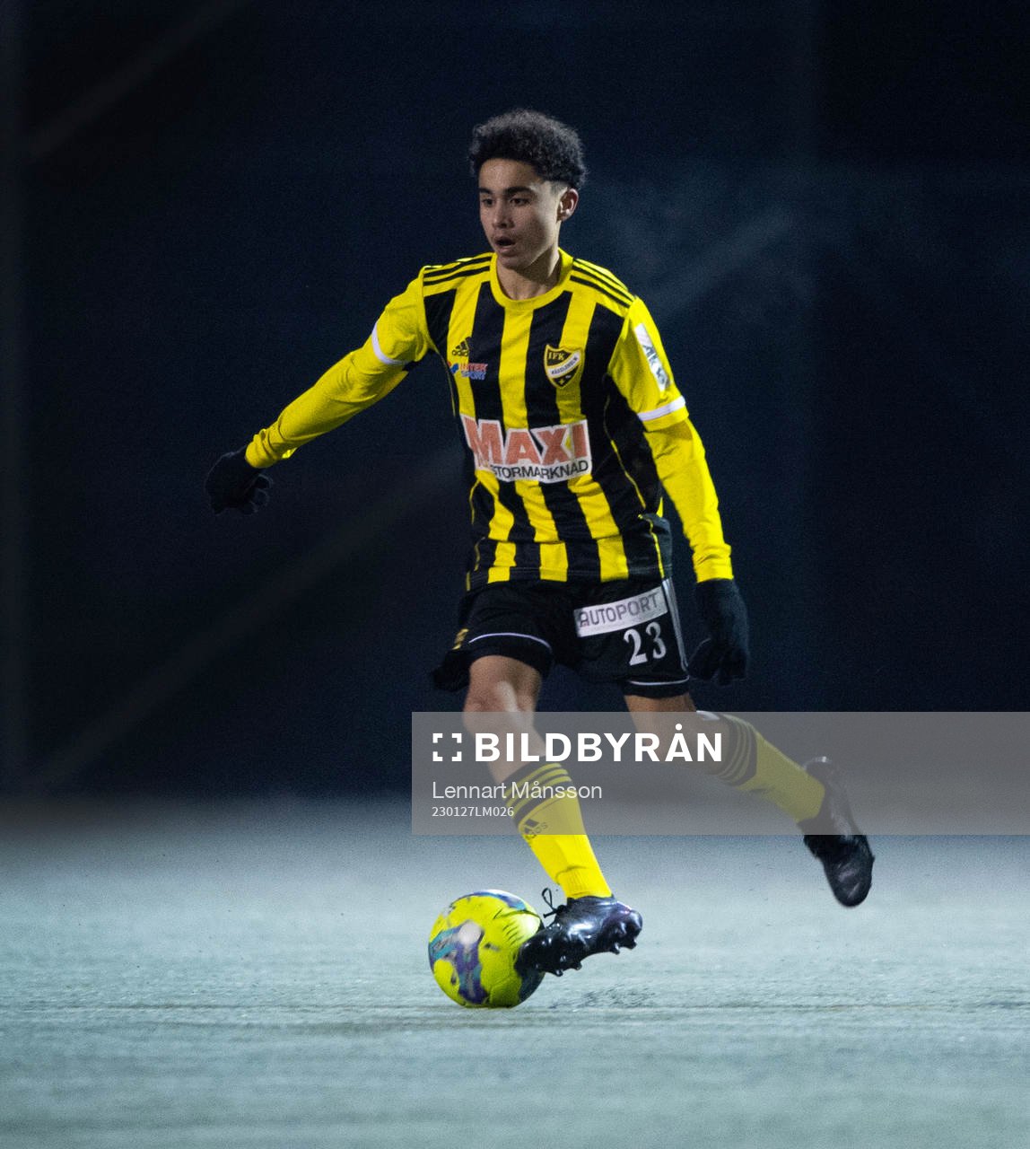 IFK Hässleholms Zeidan Sala i träningsmatchen mellan IFK