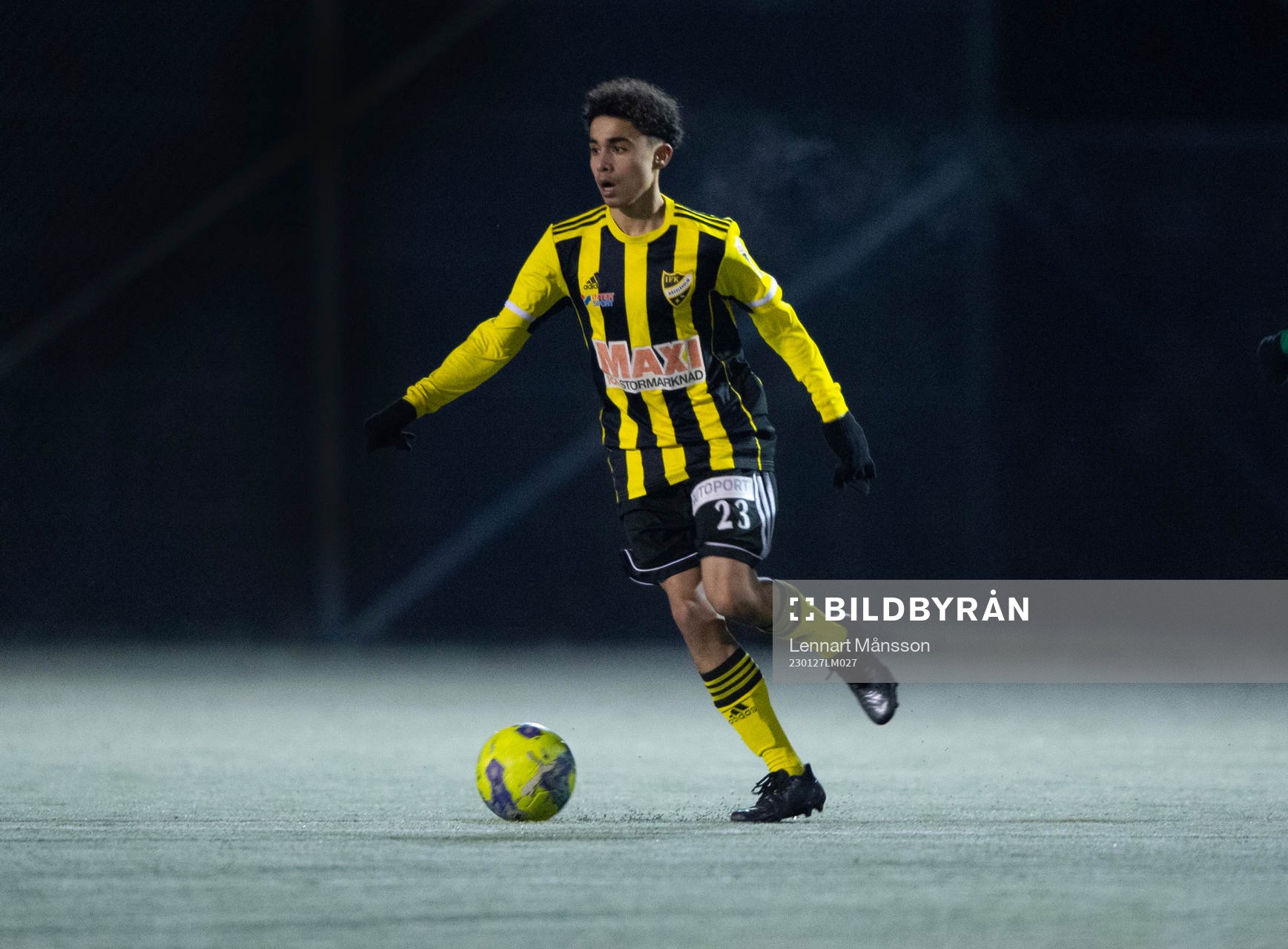 IFK Hässleholms Zeidan Sala i träningsmatchen mellan IFK