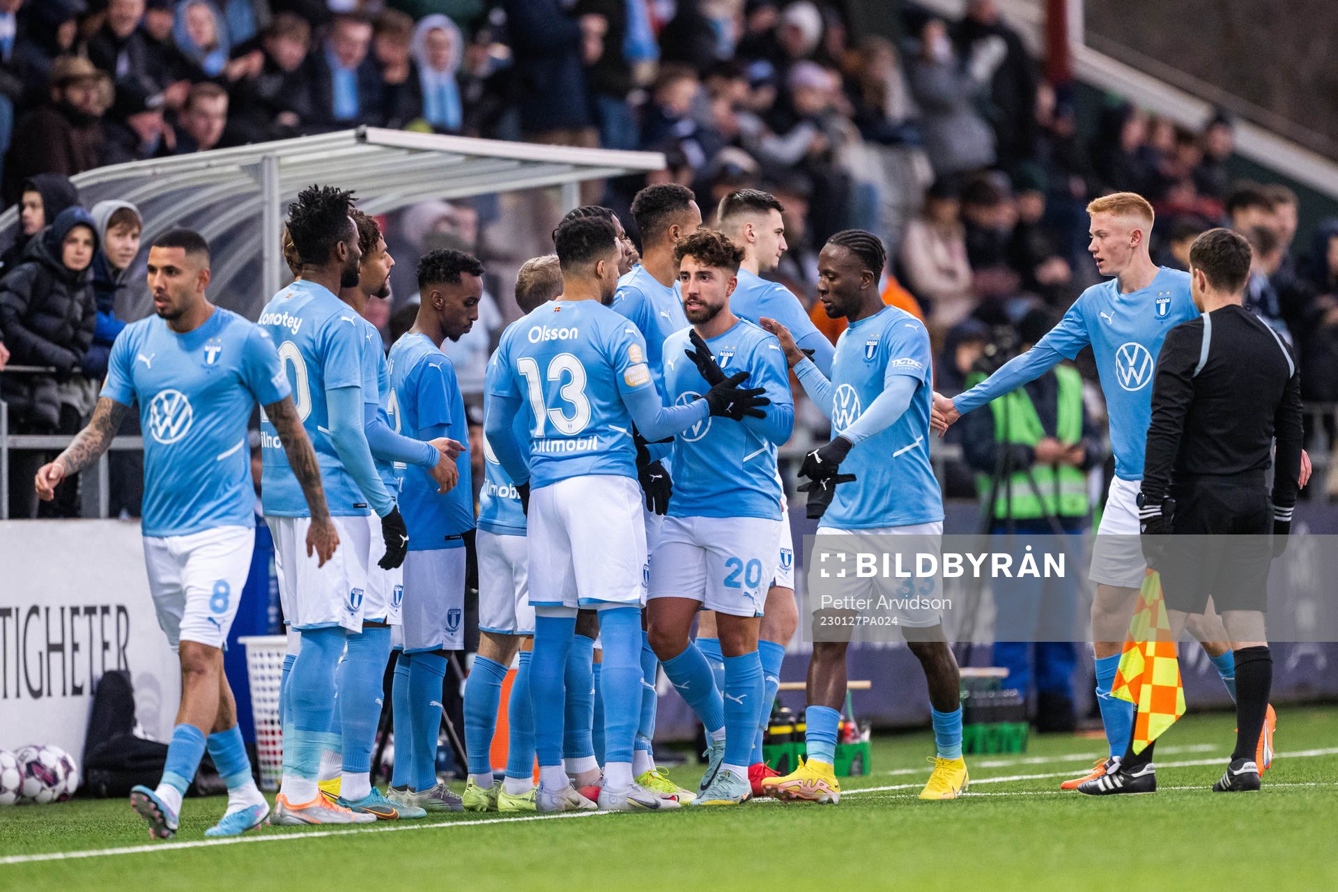 Malmö FFs Martin Olsson, Moustafa Zeidan och Mohamed Buya