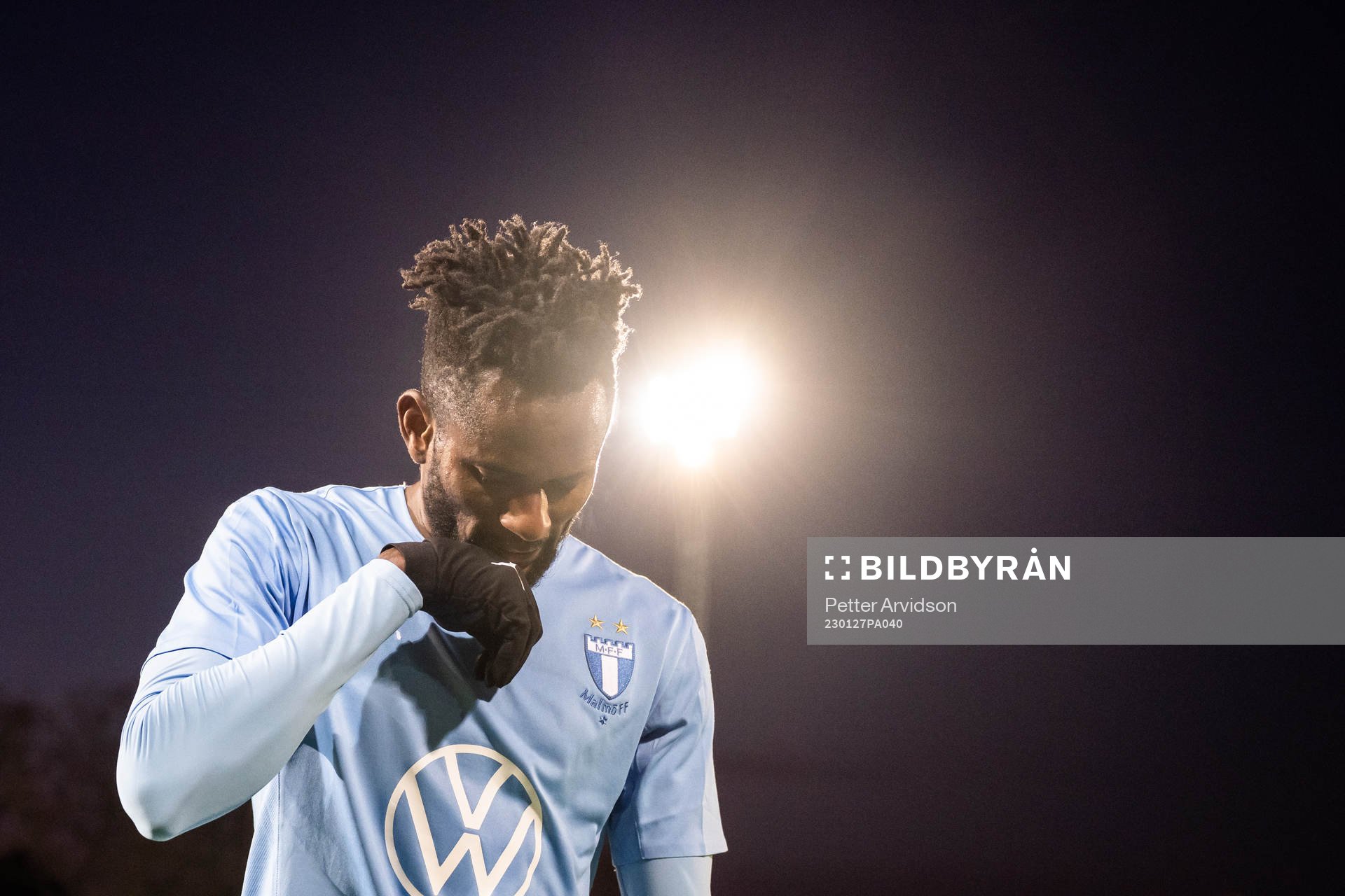 Malmö FFs Emmanuel Lomotey deppar