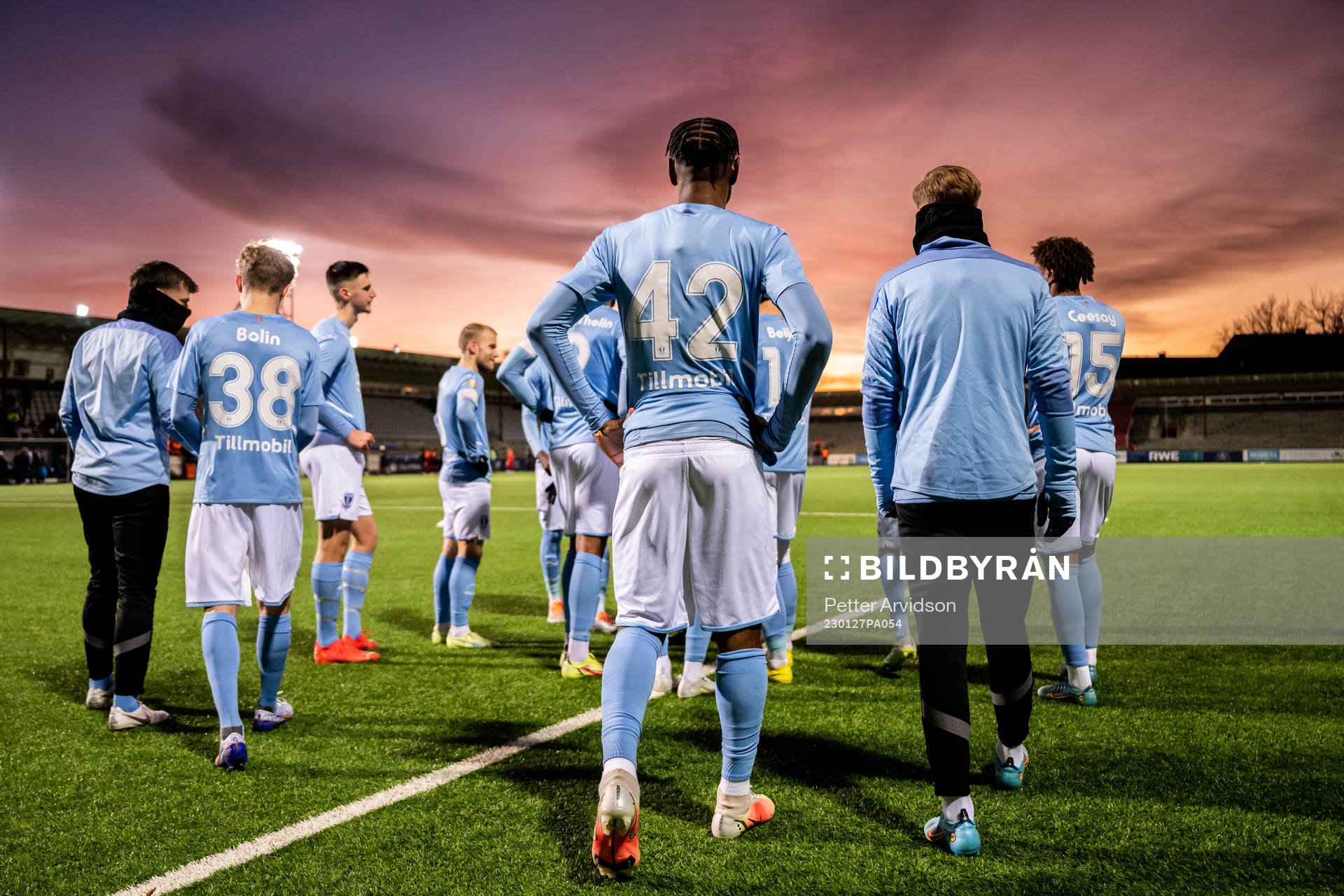 Malmö FFs spelare med Samuel Kotto (m)