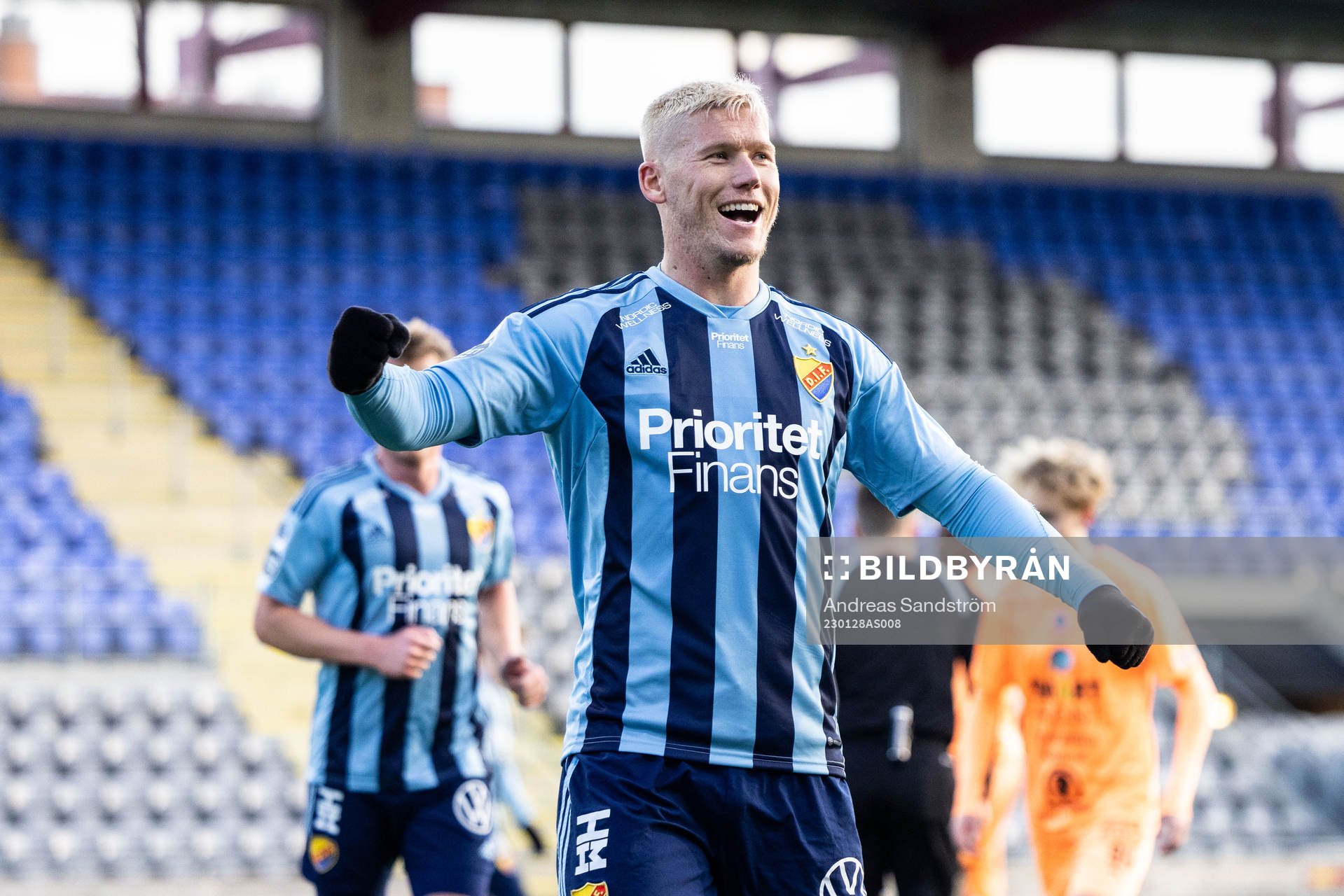 Djurgårdens Victor Edvardsen jublar