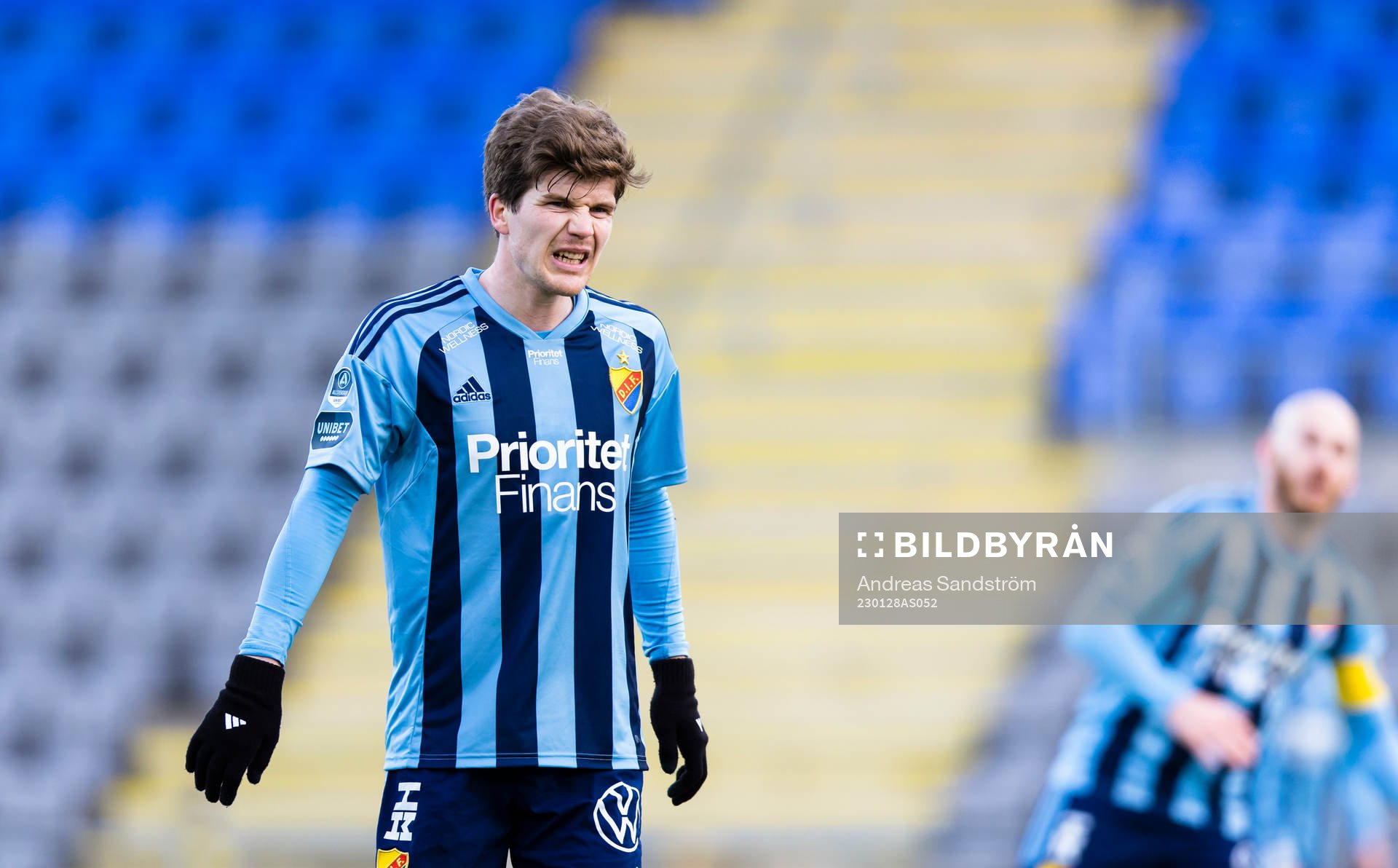 Djurgårdens Oliver Berg grimaserar