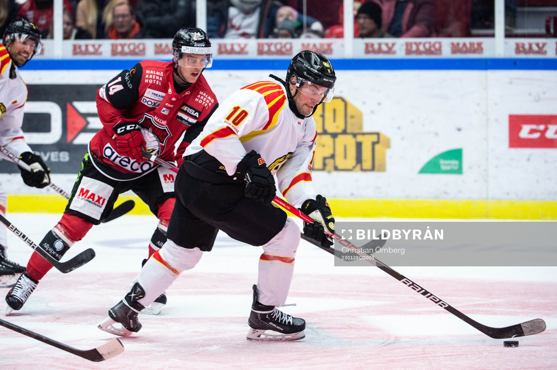 Malmö Redhawks Carl-Johan Lerby och Brynäs Johan Larsson