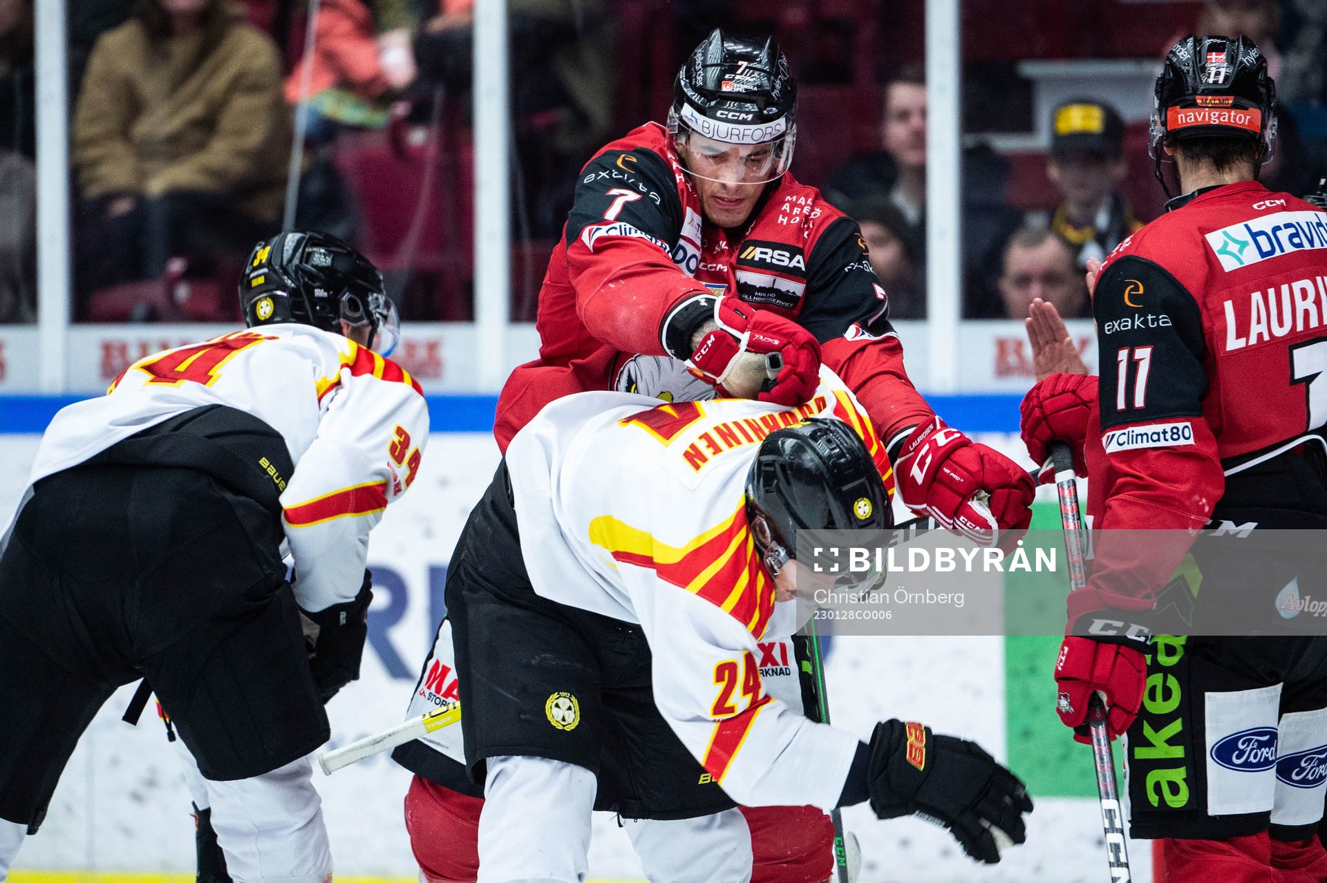 Malmö Redhawks Oliver Lauridsen och Brynäs Hannes