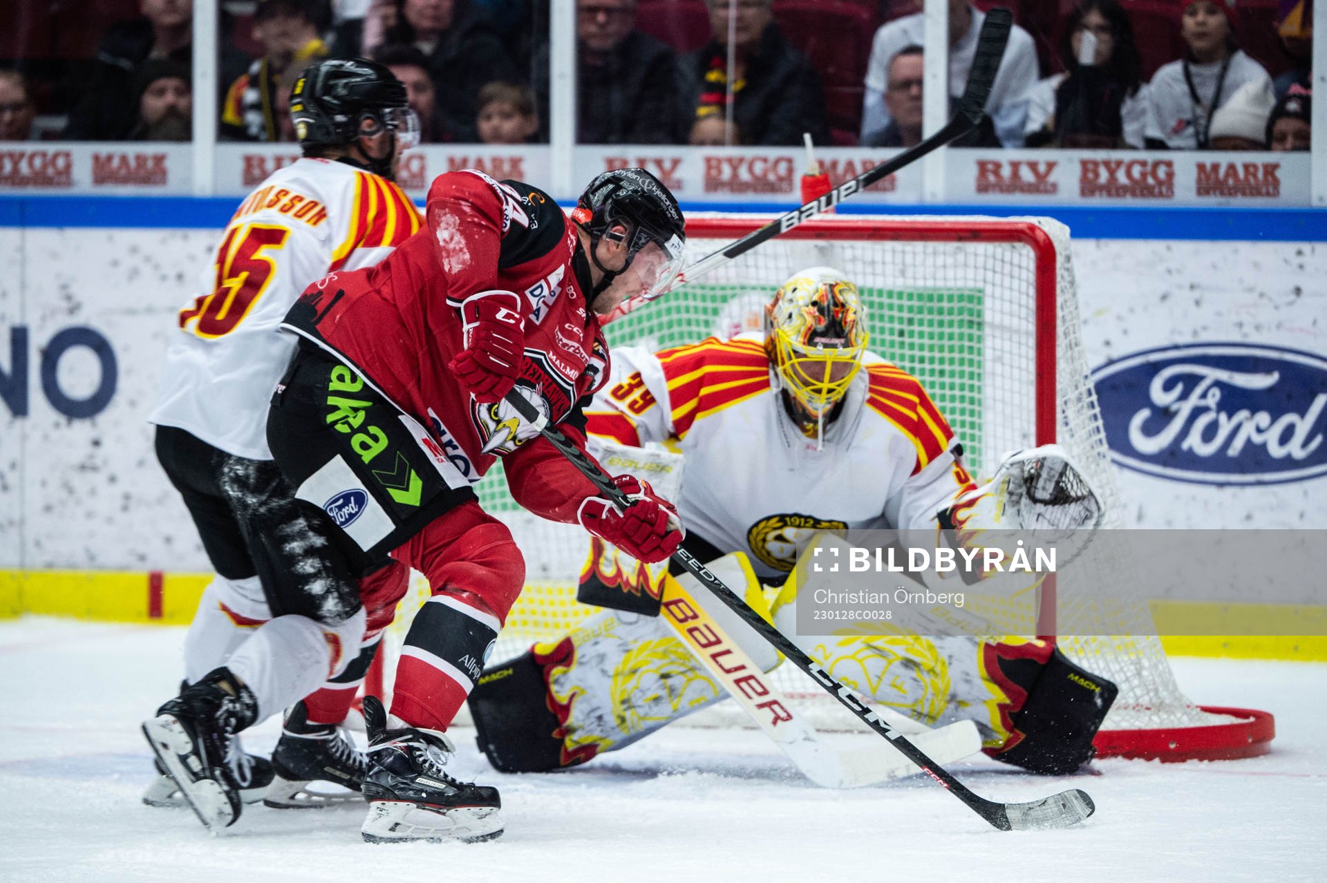 Malmö Redhawks Carl Söderberg mot Brynäs Simon