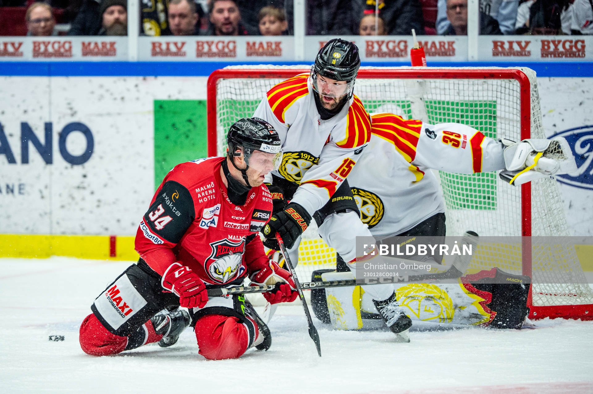 Malmö Redhawks Carl Söderberg  mot Brynäs Simon