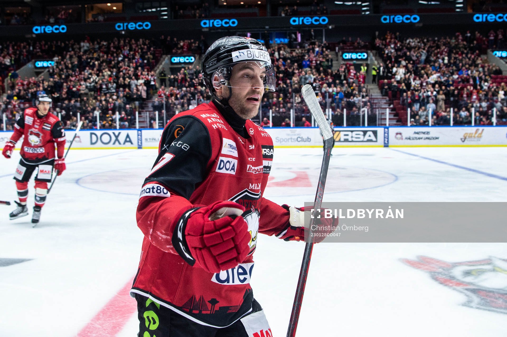 Malmö Redhawks Pathrik Westerholm jublar