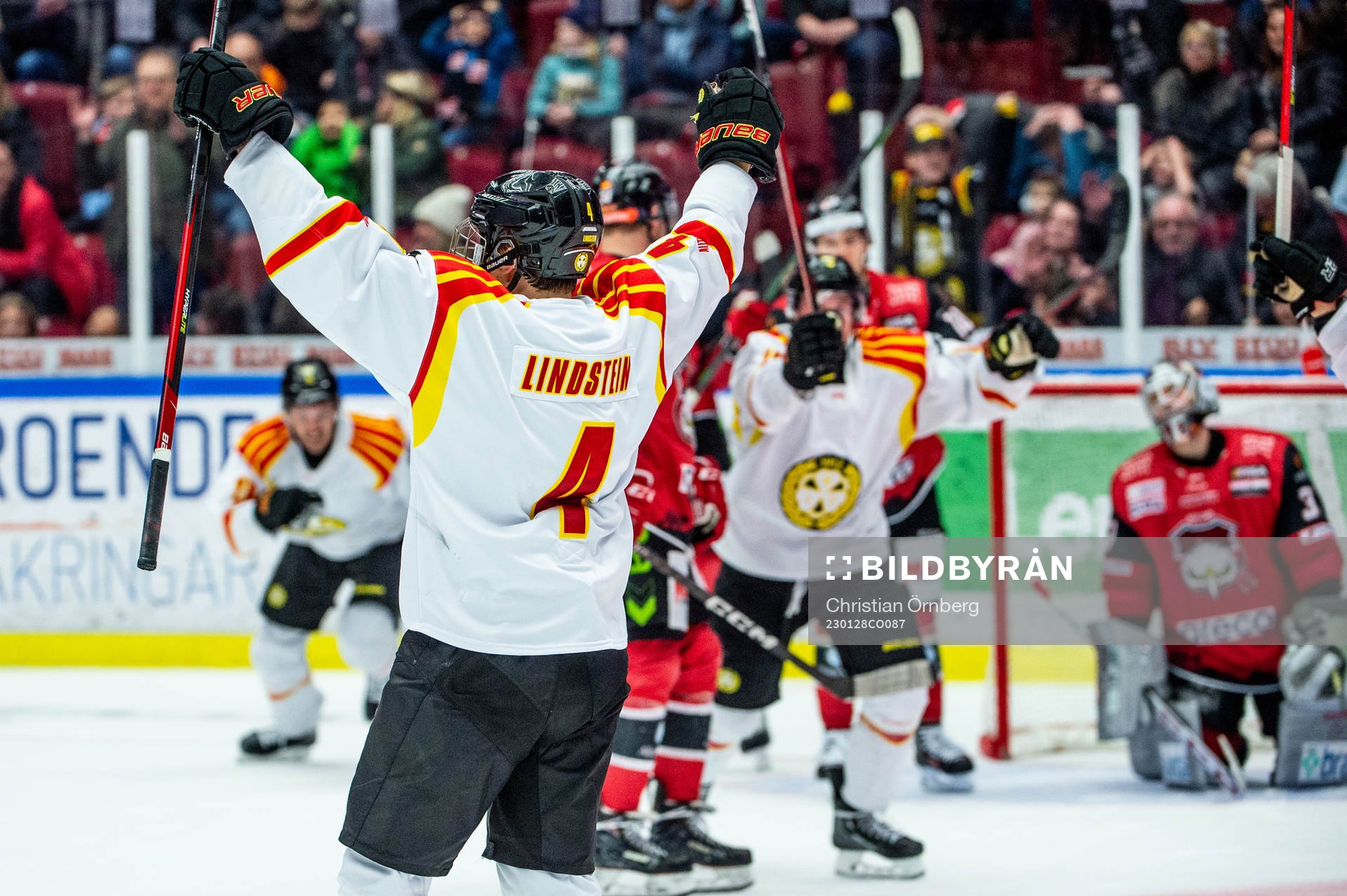 Brynäs Theo Lindstein jublar