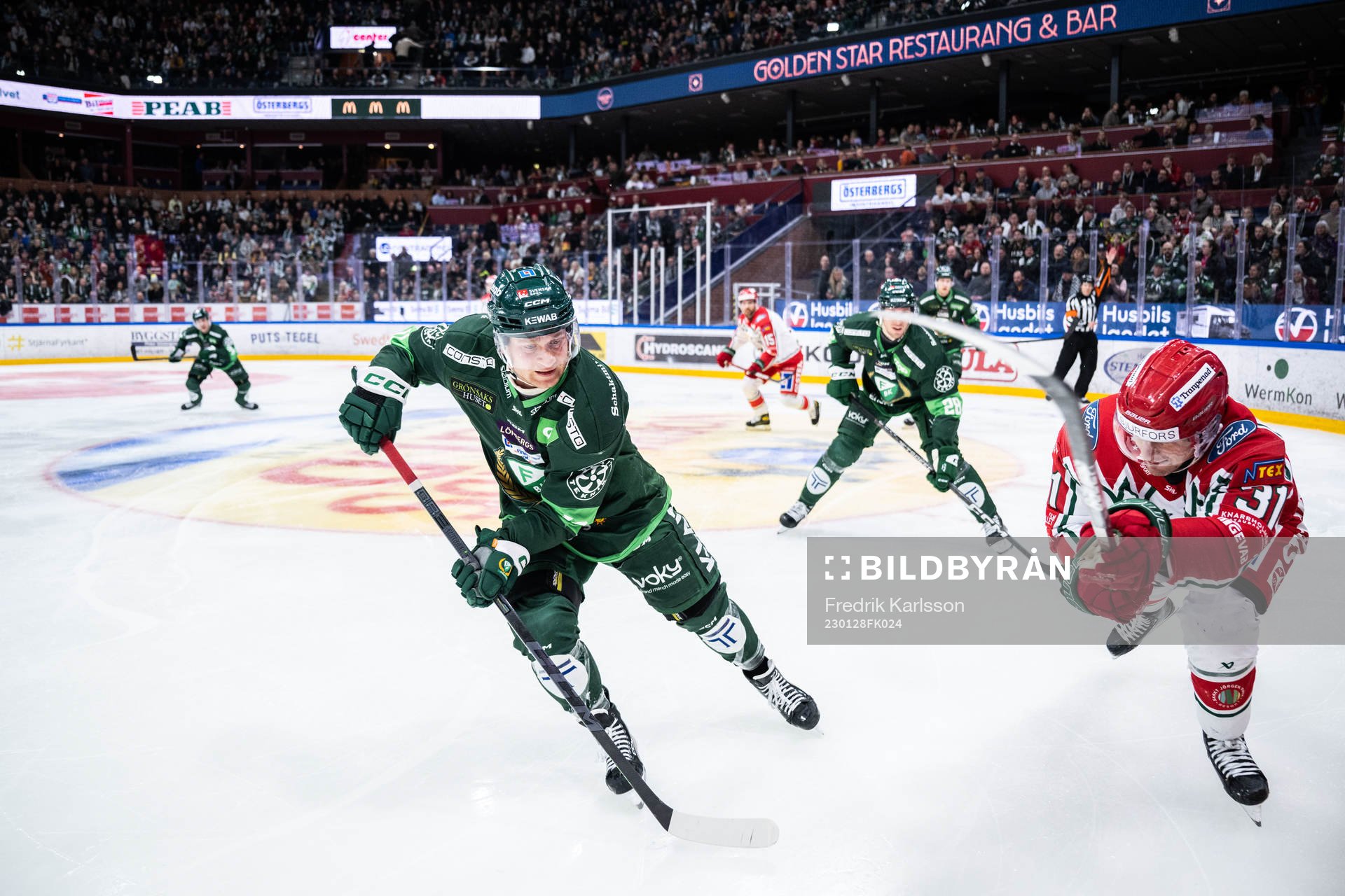 Färjestads Marcus Nilsson och Frölundas Nicklas Lasu