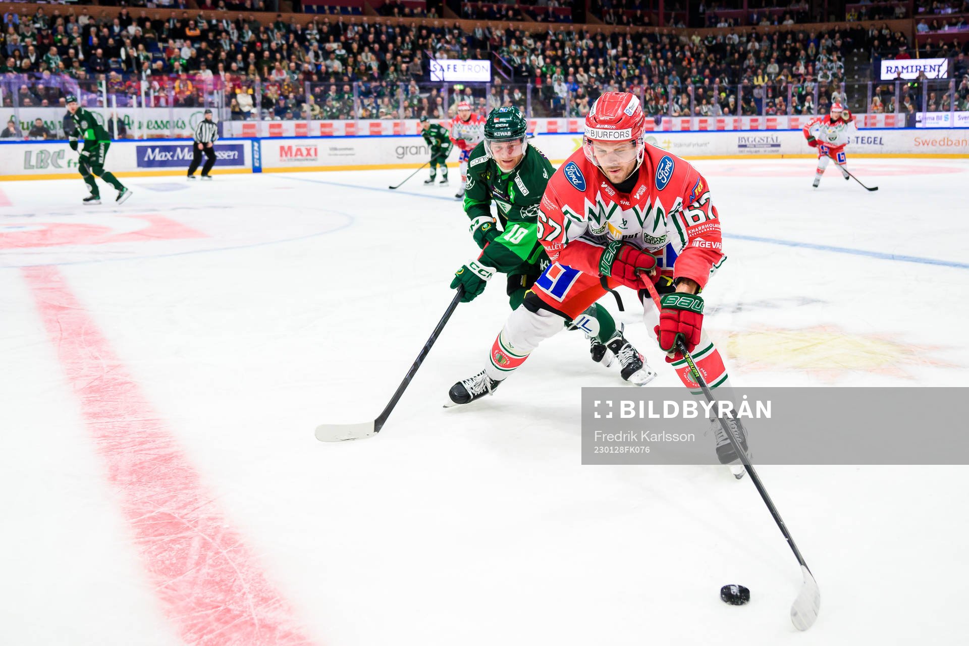 Färjestads Marcus Nilsson och Frölundas Jacob Nilsson