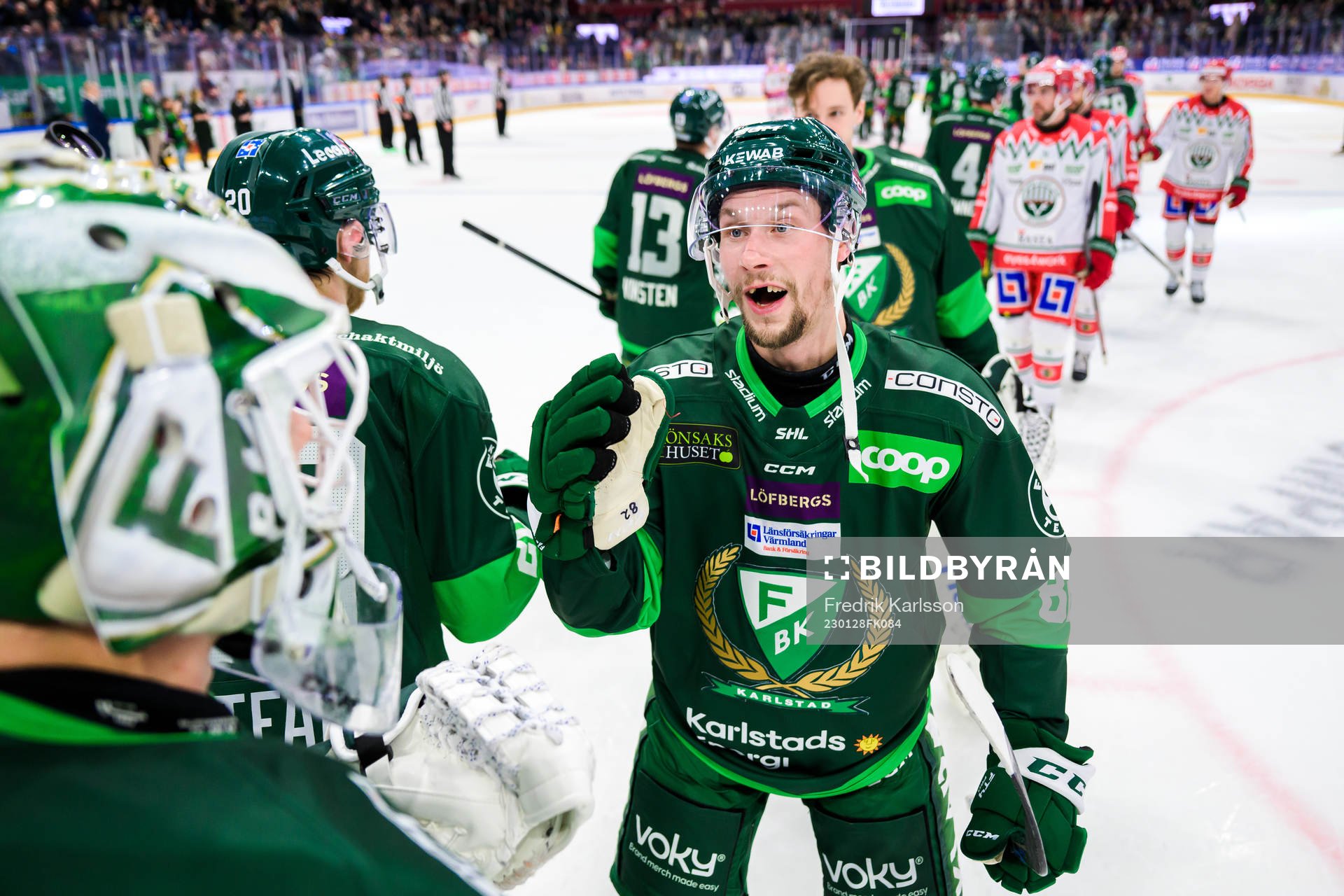 Färjestads Jasse Ikonen jublar
