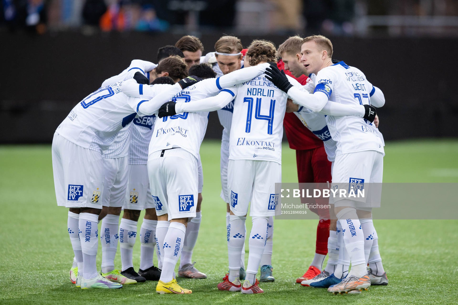 IFK Göteborgs spelare samlade innan träningsmatchen i