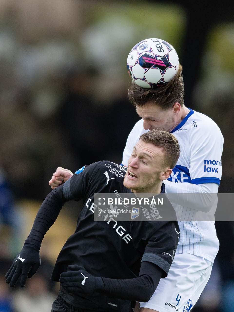 Halmstads Viktor Granath och IFK Göteborgs Carl Johansson