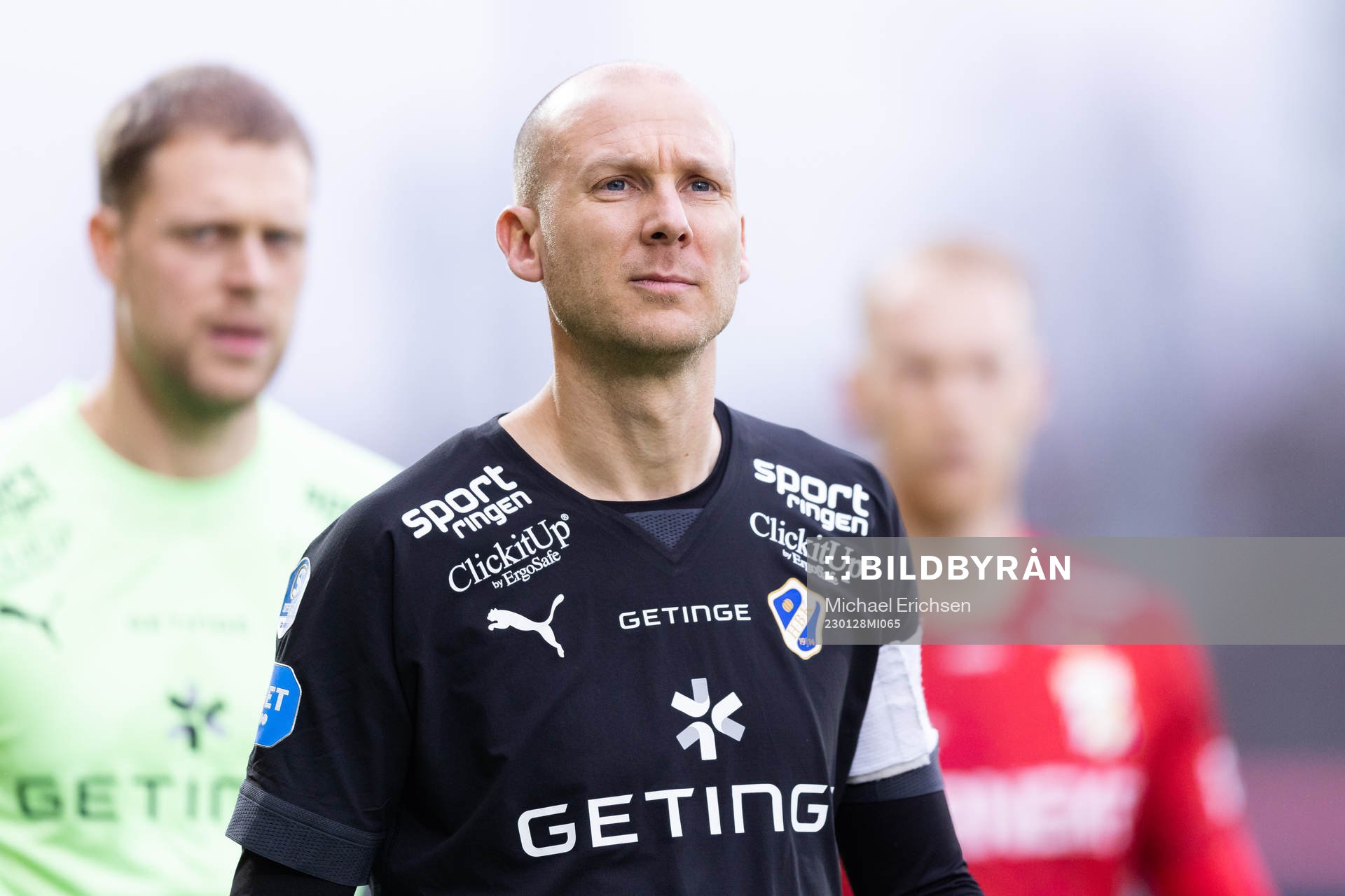 Halmstads Andreas Johansson innan träningsmatchen i