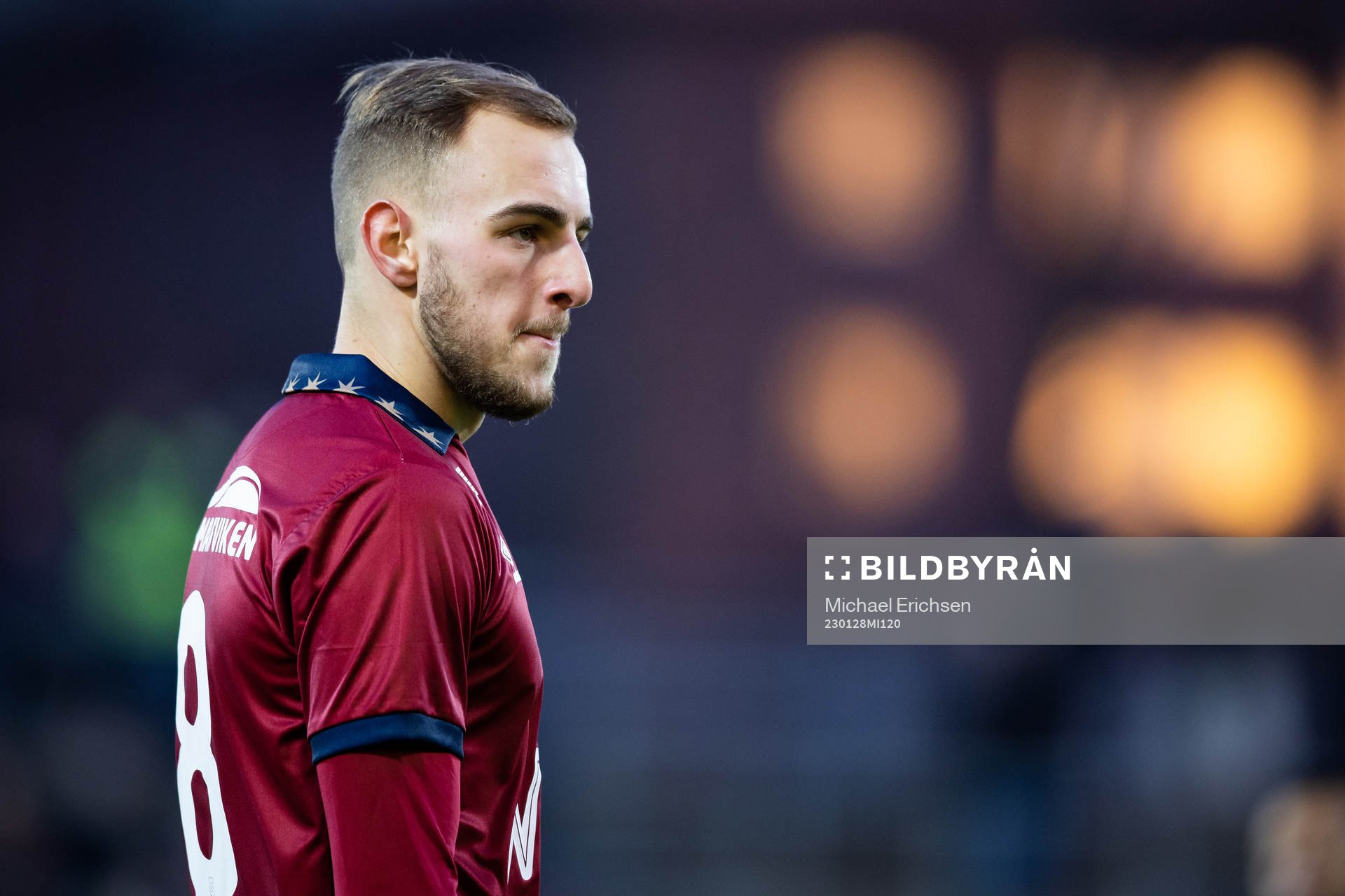 Örgrytes Amel Mujanic under träningsmatchen i fotboll mellan Örgryte och Oddevold den 28 januari 2023 i Göteborg. 