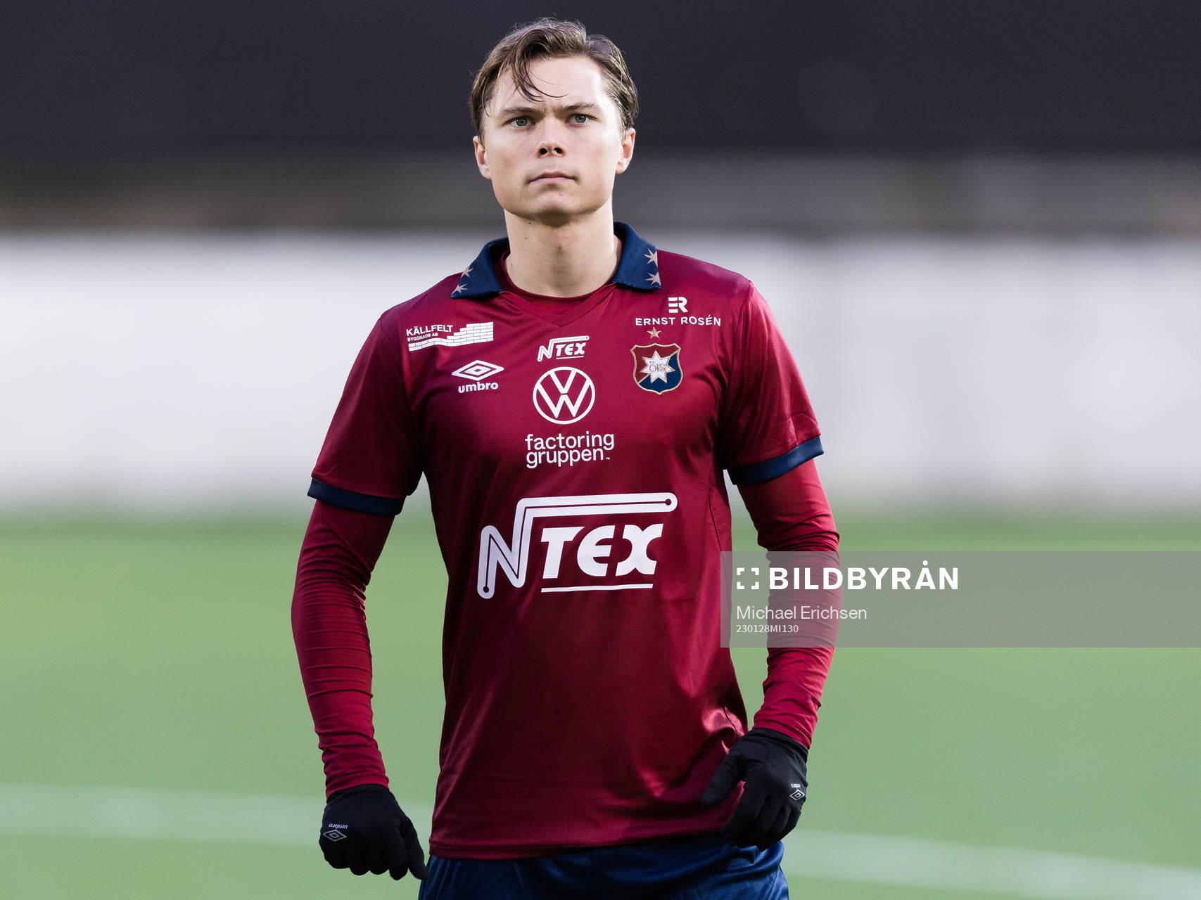 Örgrytes Linus Tagesson på line up innan träningsmatchen