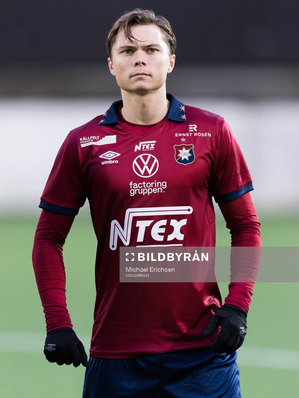 Örgrytes Linus Tagesson på line up innan träningsmatchen
