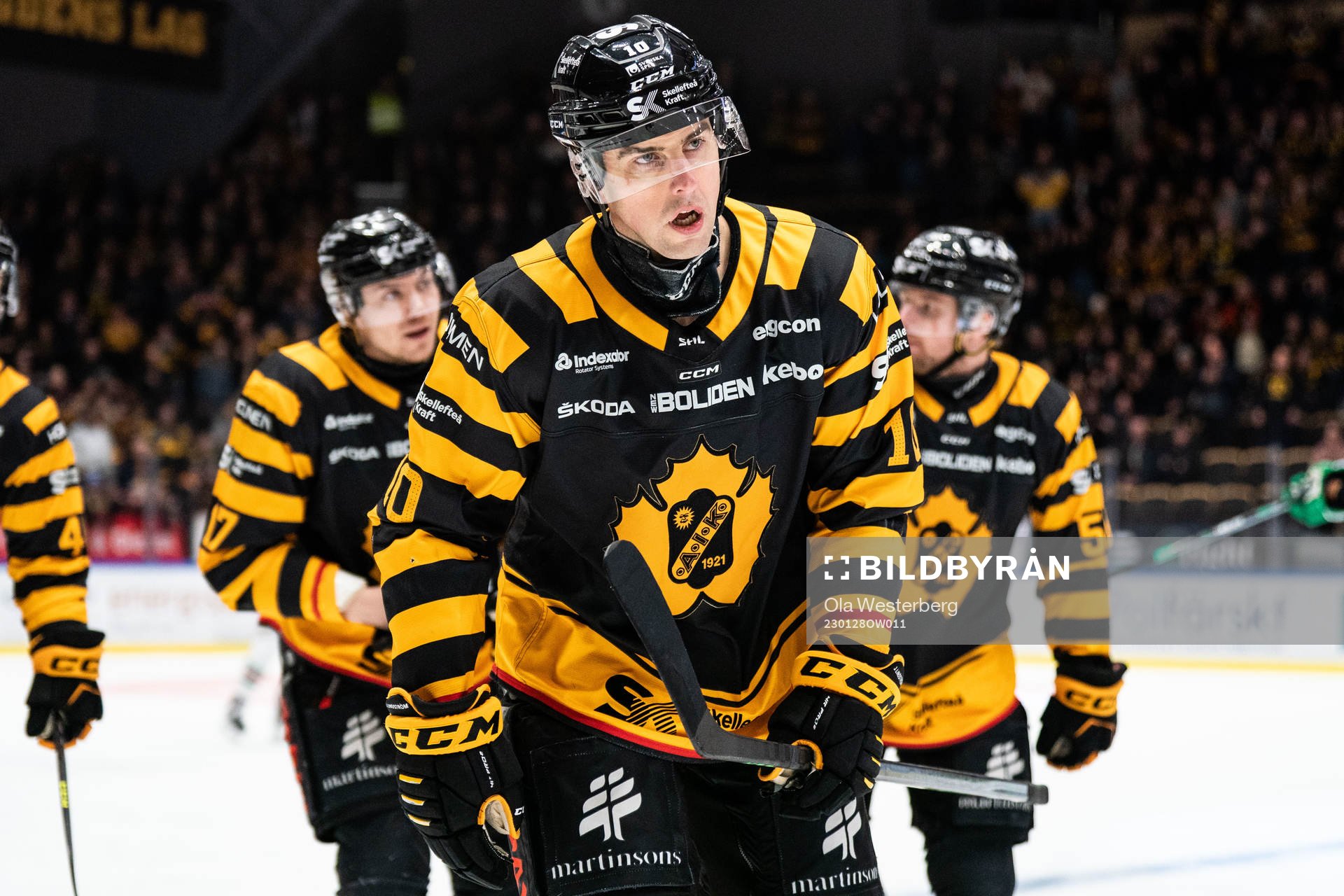Skellefteås Joakim Lindström jublar