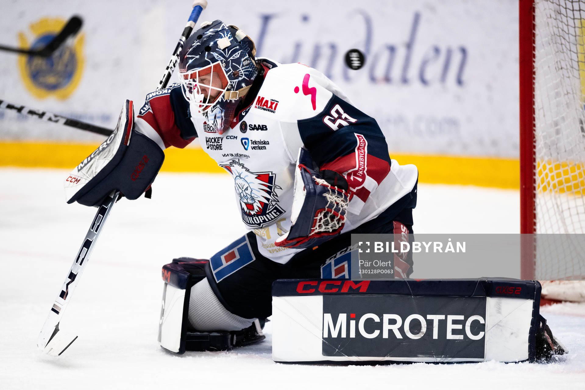 Linköpings målvakt Marcus Högberg släpper in 4-0 av