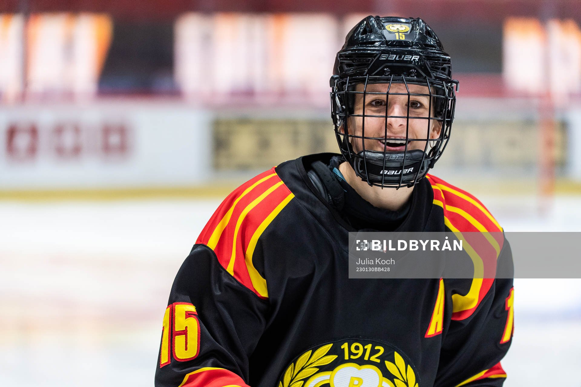 Brynäs Lara Stalder jublar