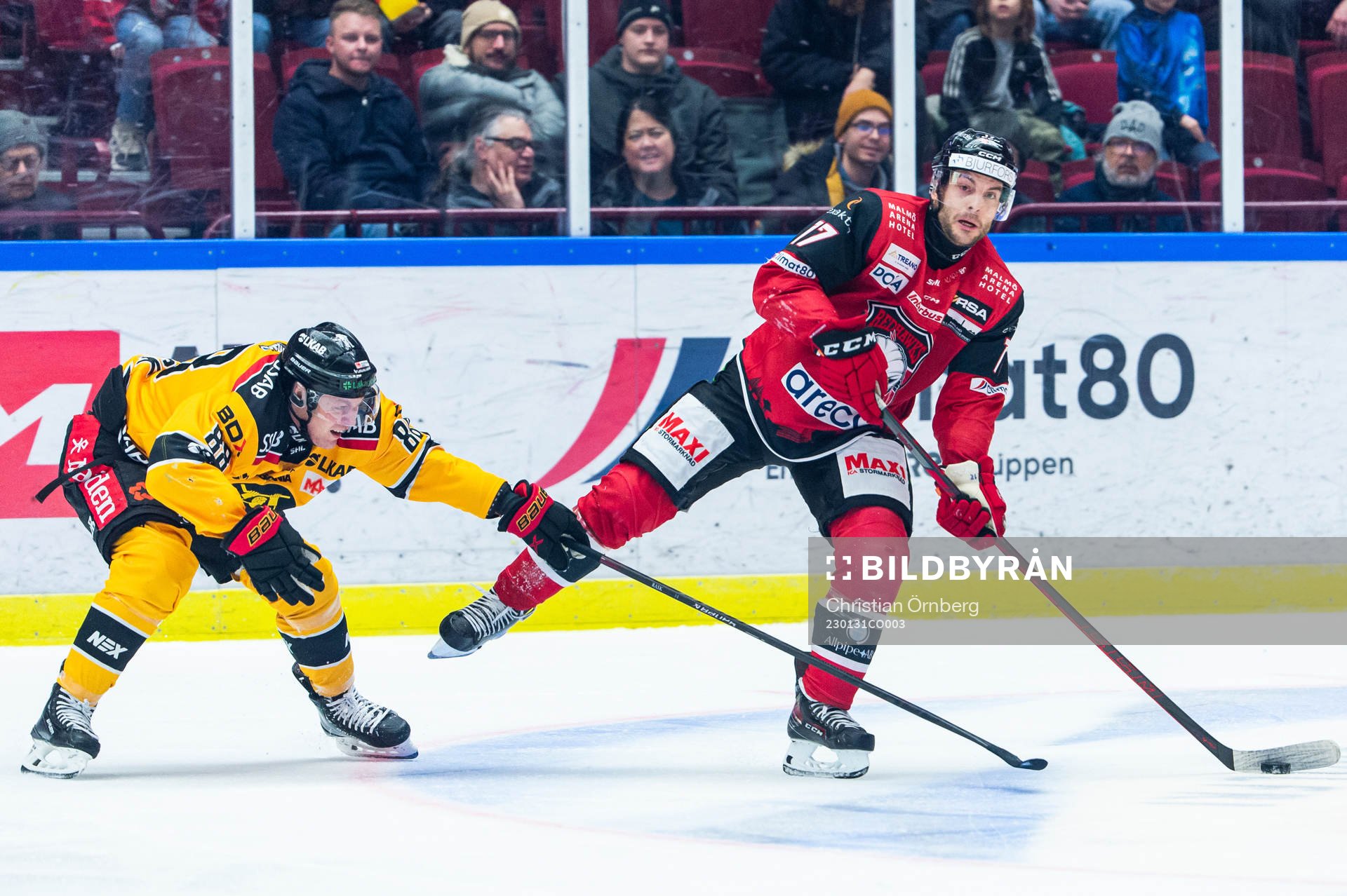 Luleås Joonas Rask och Malmö Redhawks Pathrik Westerholm