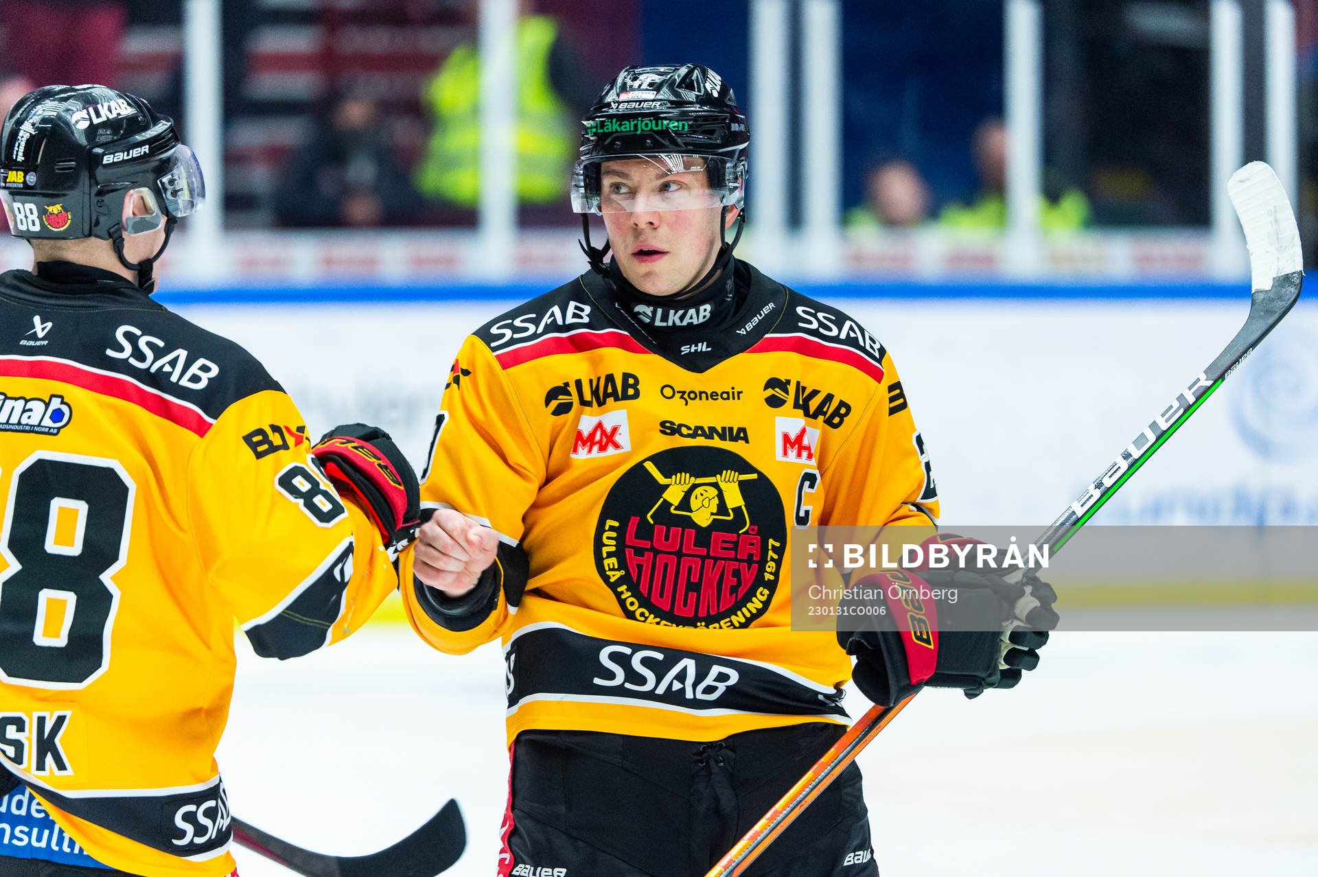 Luleås Erik Gustafsson jublar