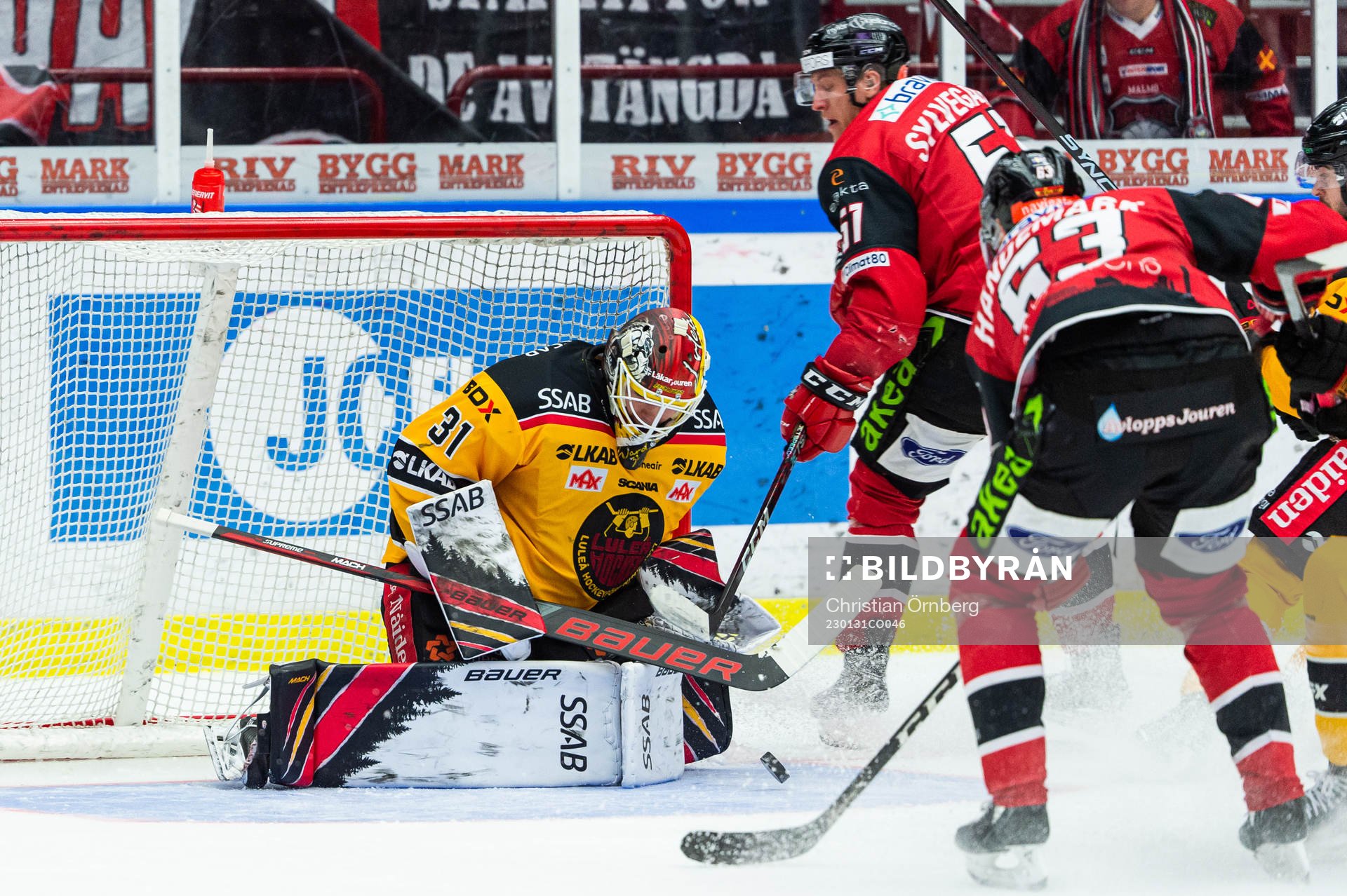 Malmö Redhawks Emil Sylvegård och Fredrik Händemark