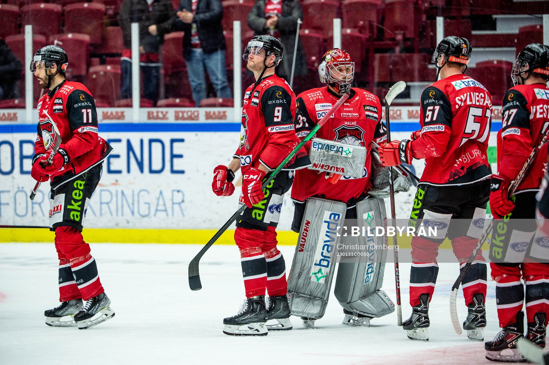 Malmö Redhawks spelare deppar