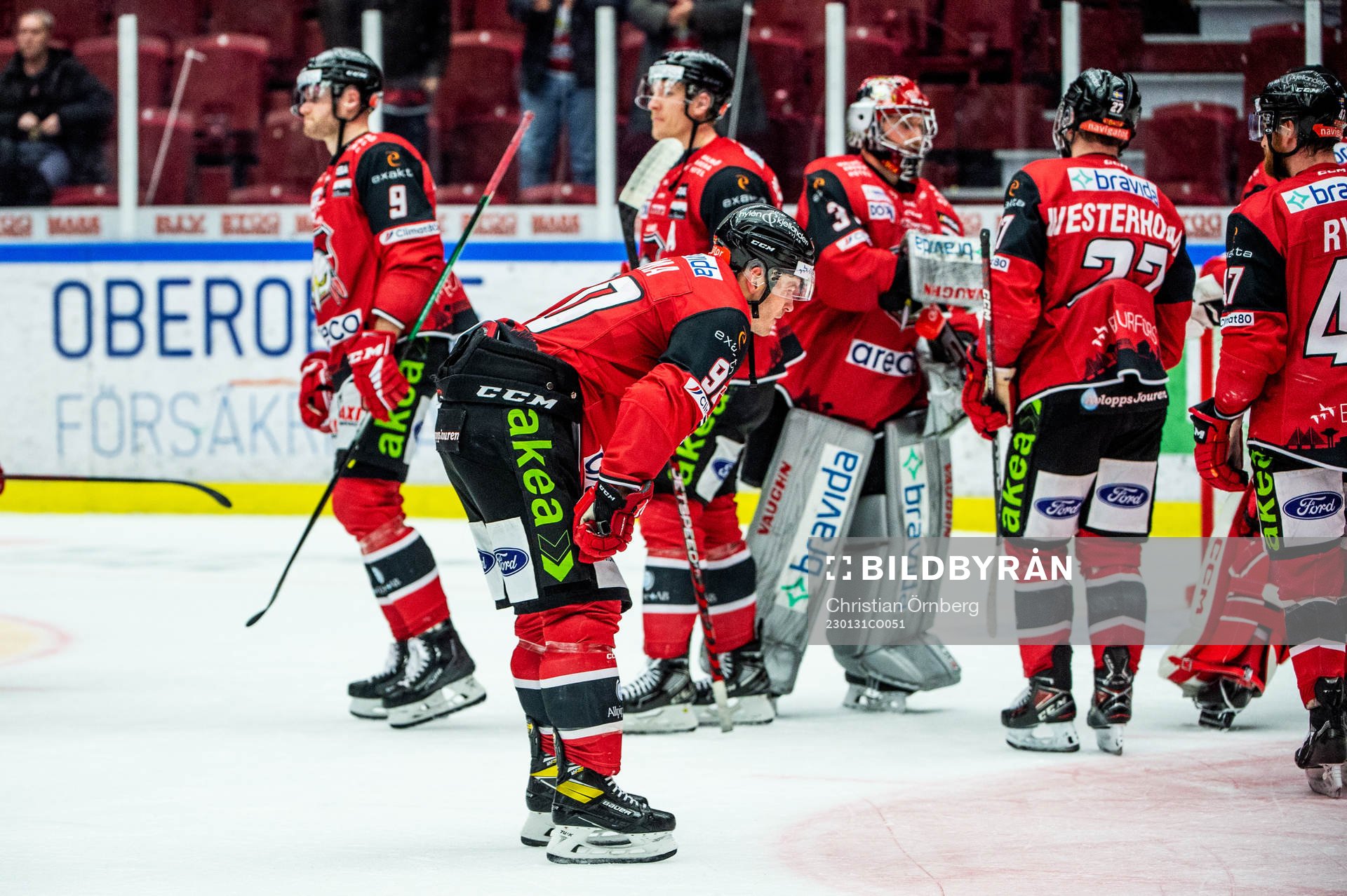 Malmö Redhawks spelare deppar