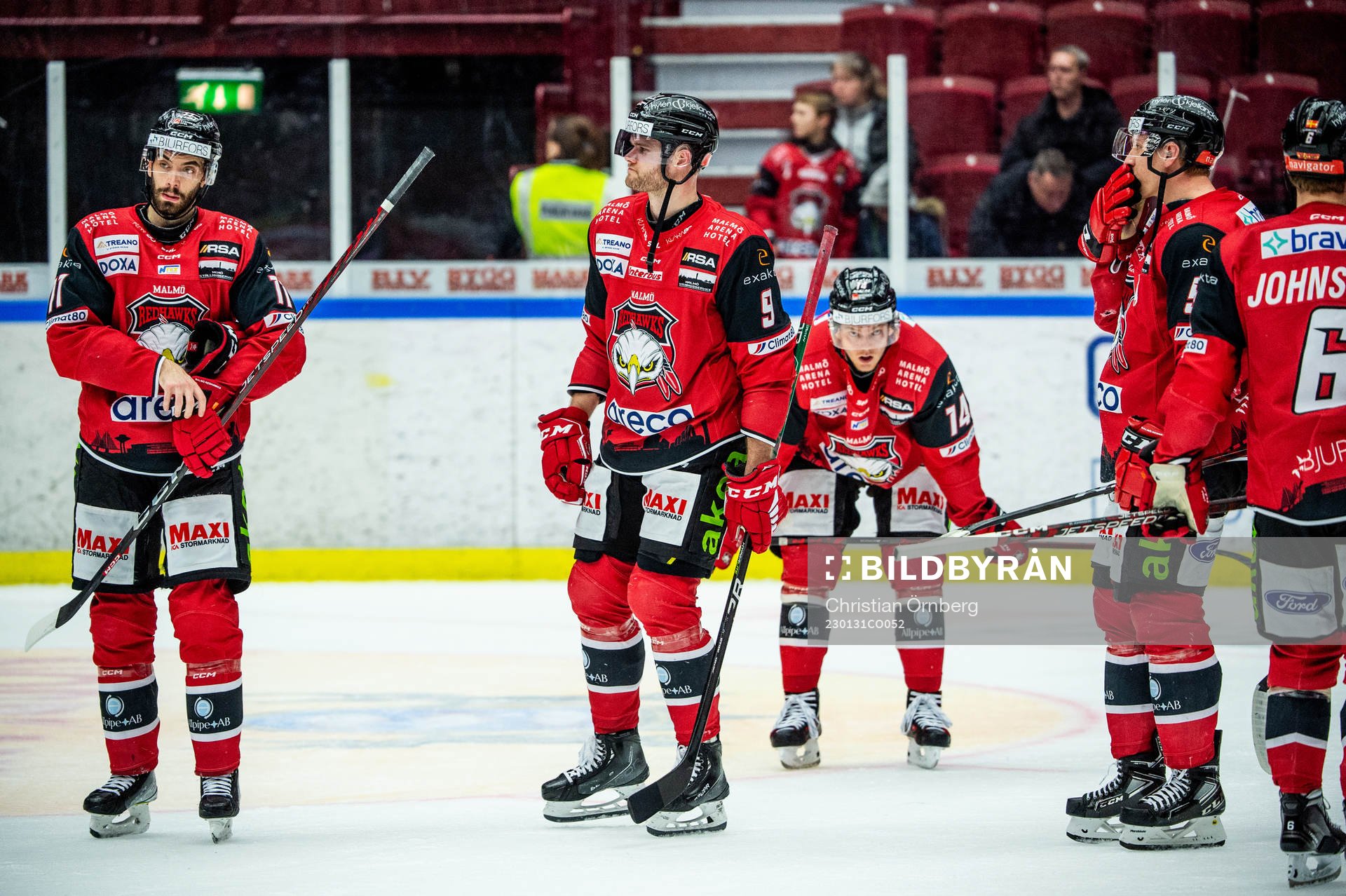 Malmö Redhawks spelare deppar