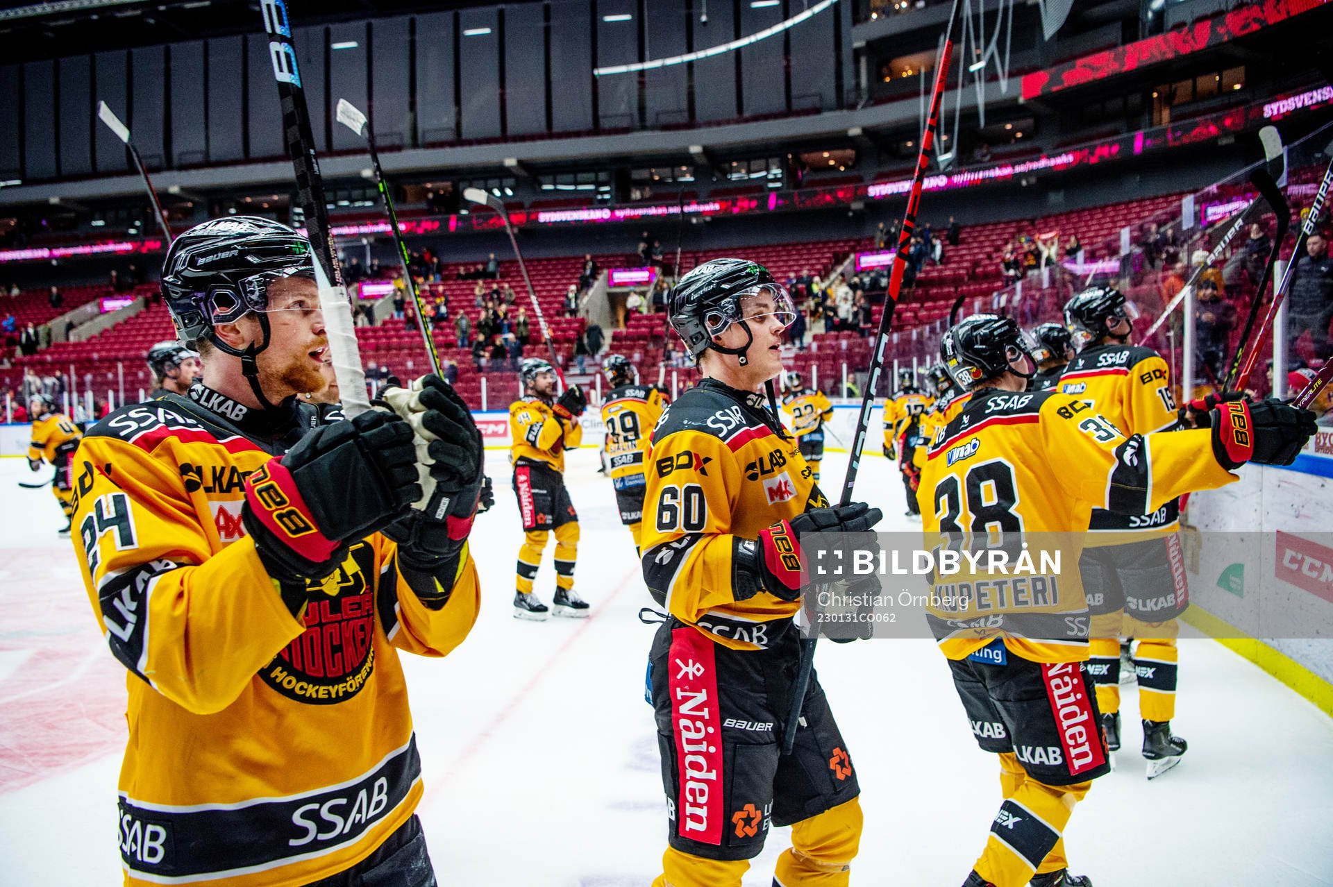 Luleås spelare jublar