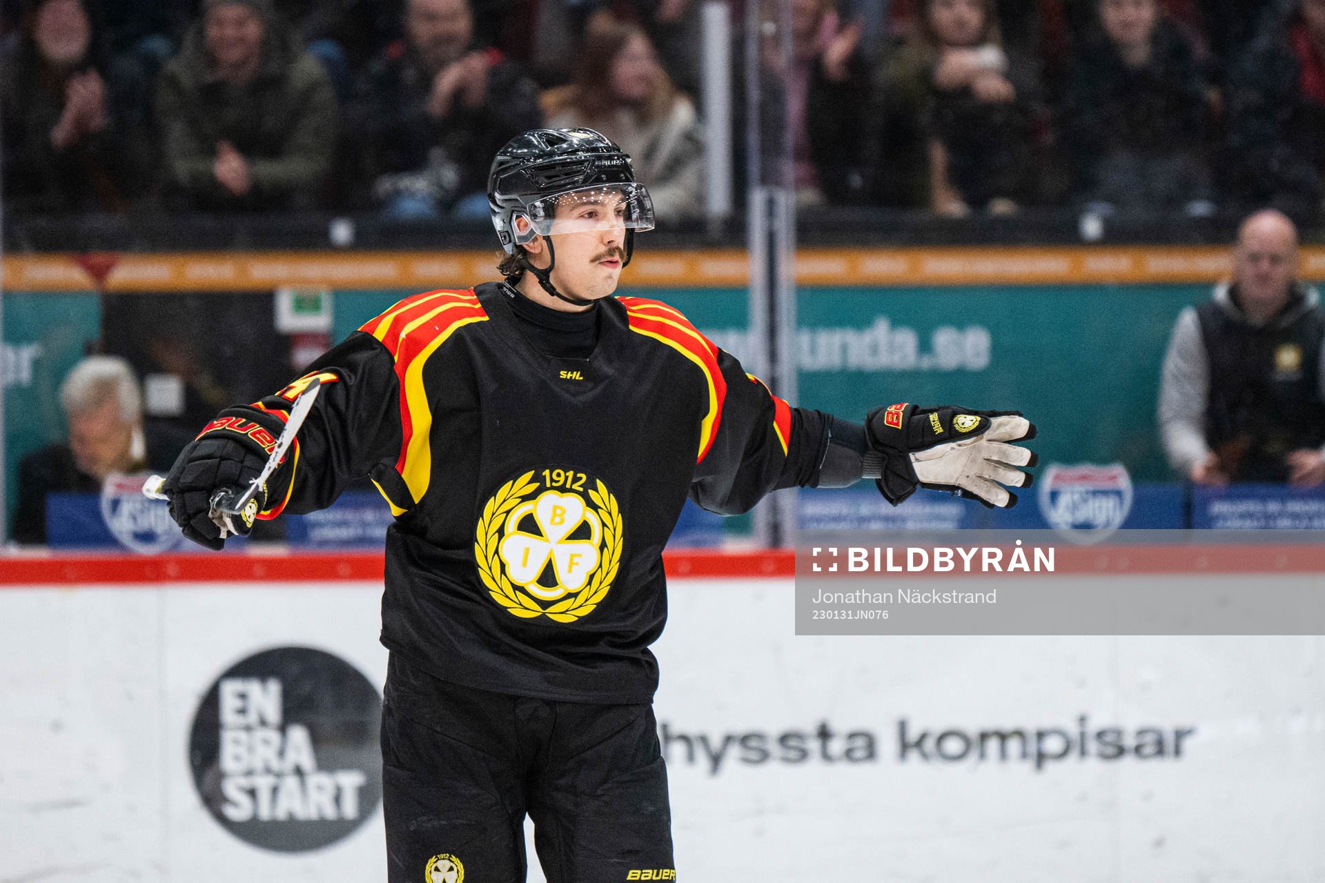 Brynäs Hannes Björninen jublar